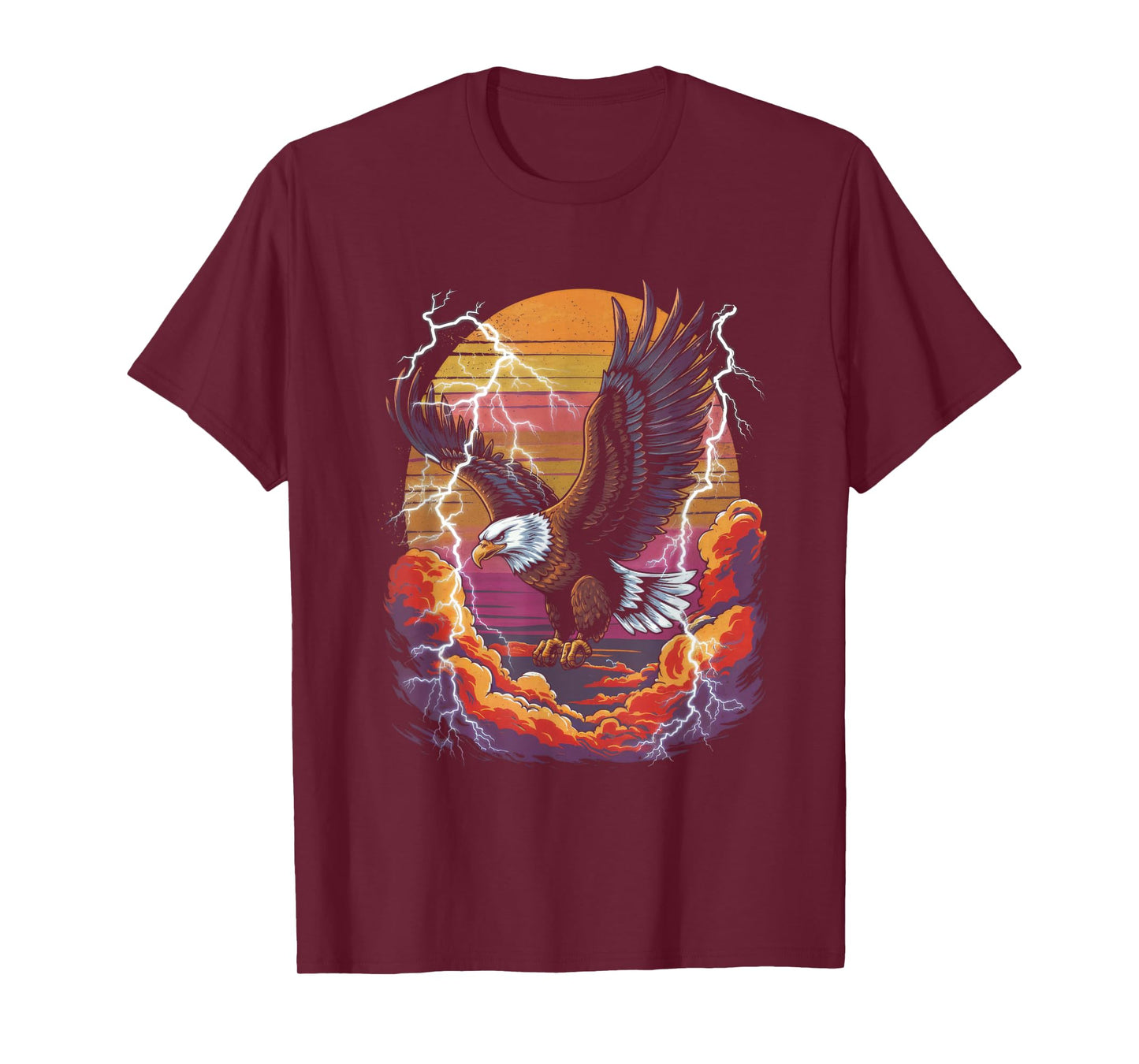 Bald eagle Bird Nature Usa Lightning T-Shirt