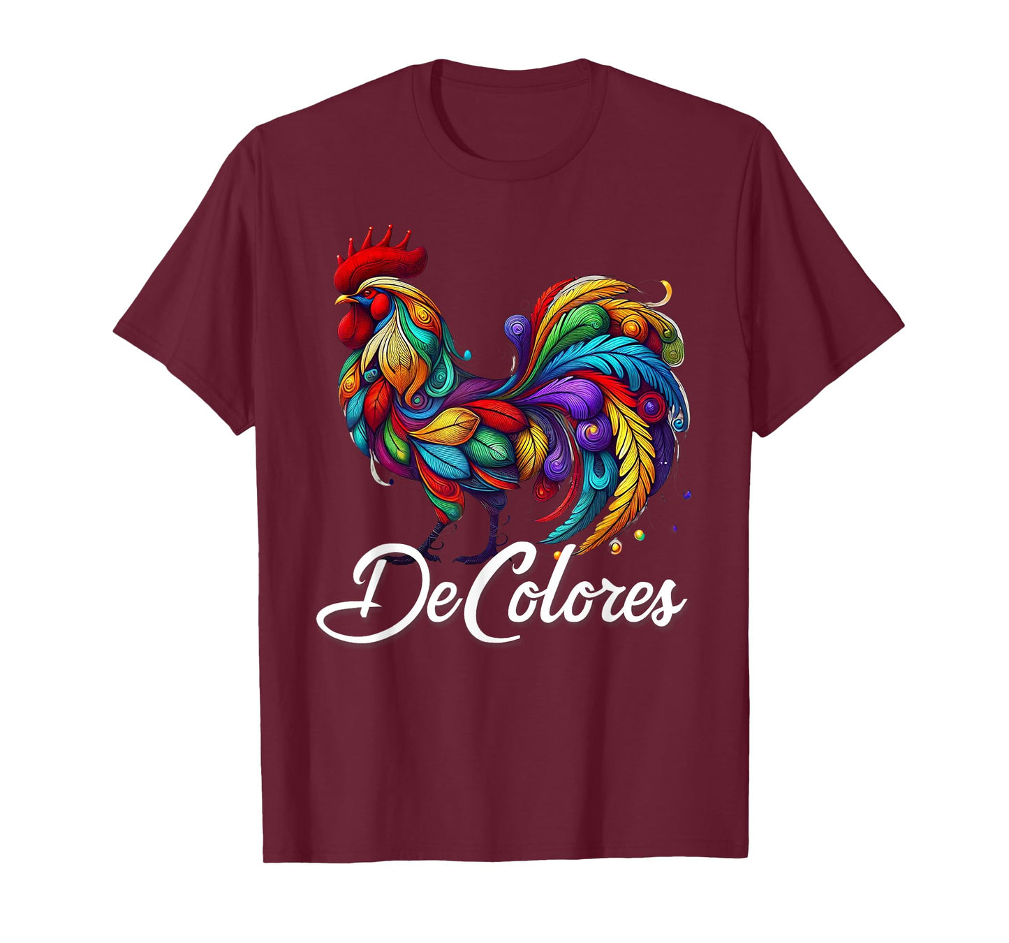 DeColores Cursillo Rainbow Rooster Catholic T-Shirt
