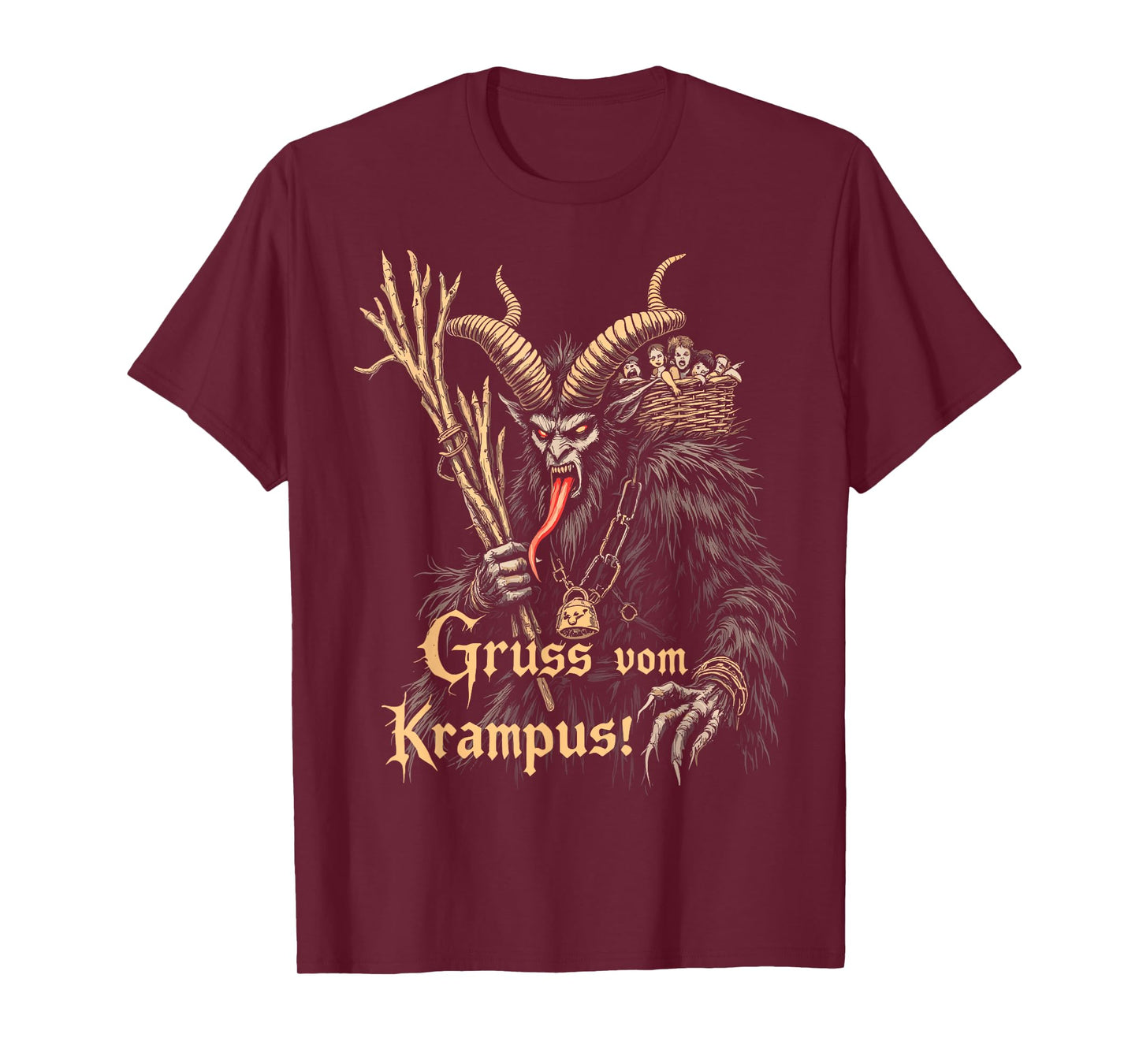 Gruss Vom Krampus Christmas Eve Naughty Kids Xmas Party T-Shirt