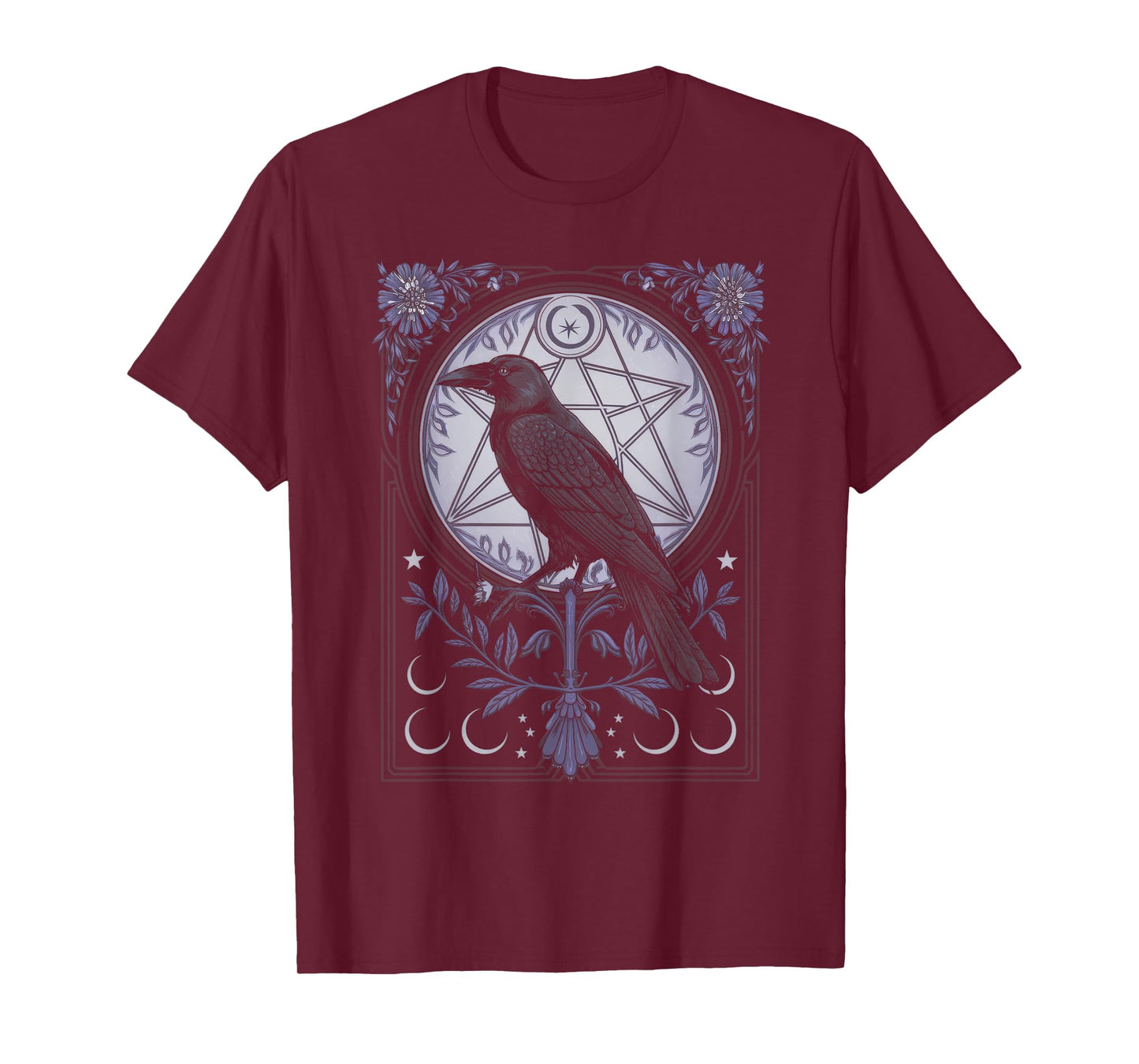 Raven Black gothic Occult Viking Witchcraft T-Shirt