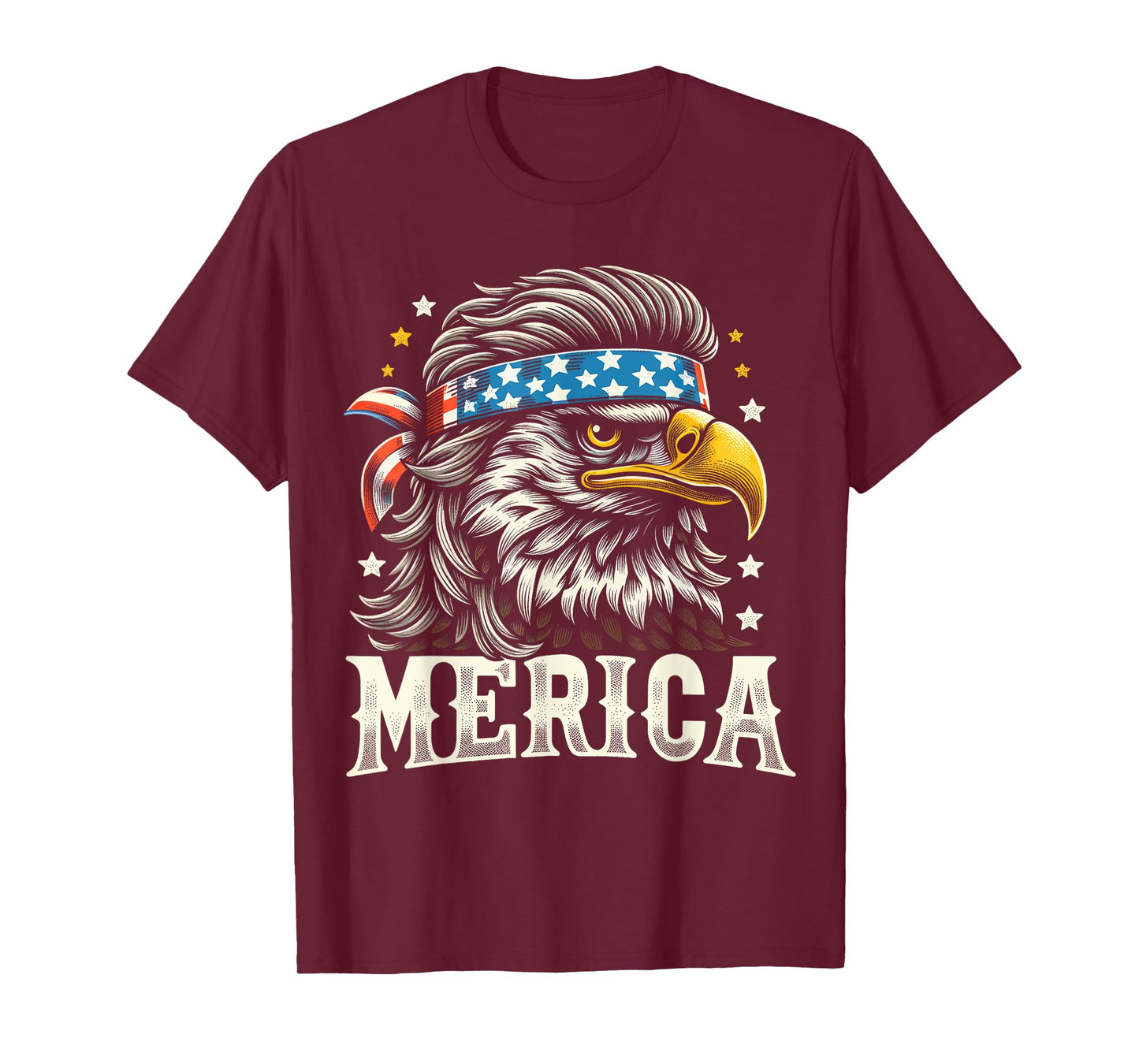 4th of July Patriotic Funny Eagle July 4th USA Merica T-Shirt for Women Kids Men
