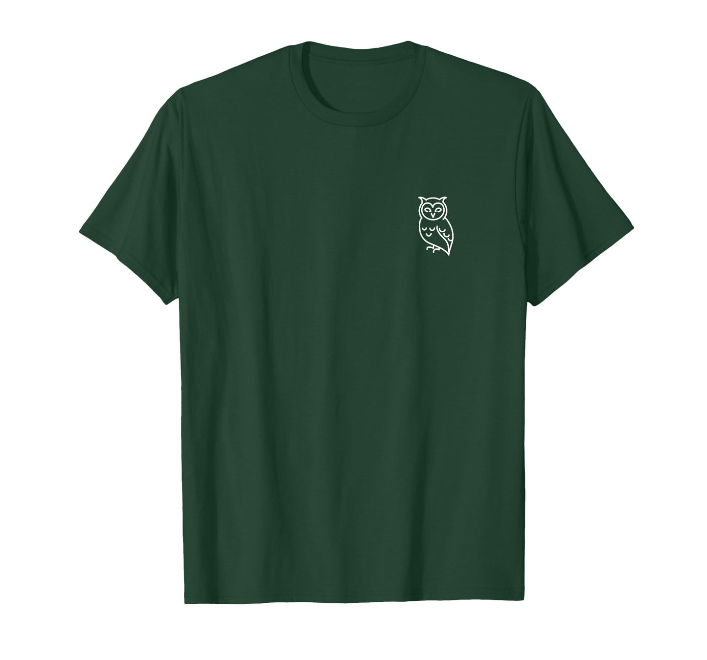 Owl Bird Badge Patch Line Art Icon Outline Gift T-Shirt