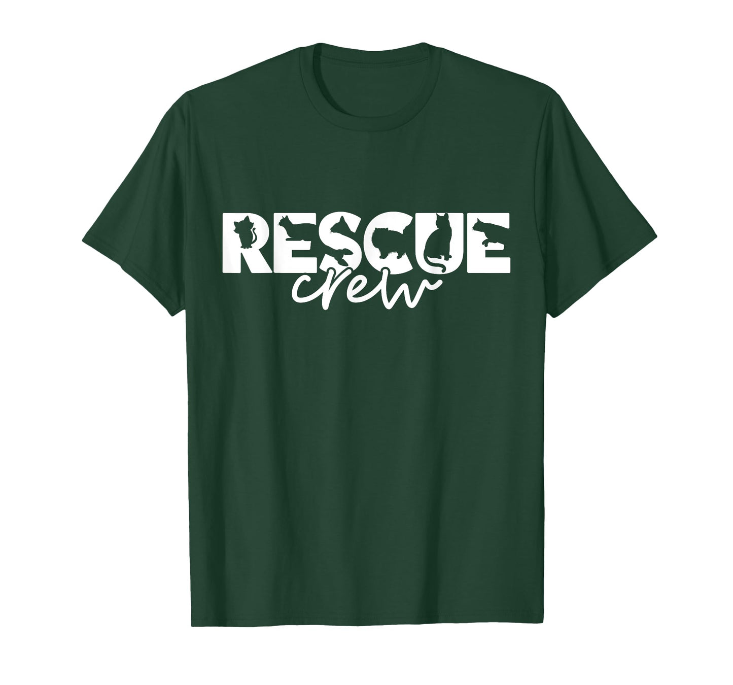 Cat Rescue Crew Shirt Kitten Lovers Adoption Foster Pet Team Men Women Girls Kids T-Shirt