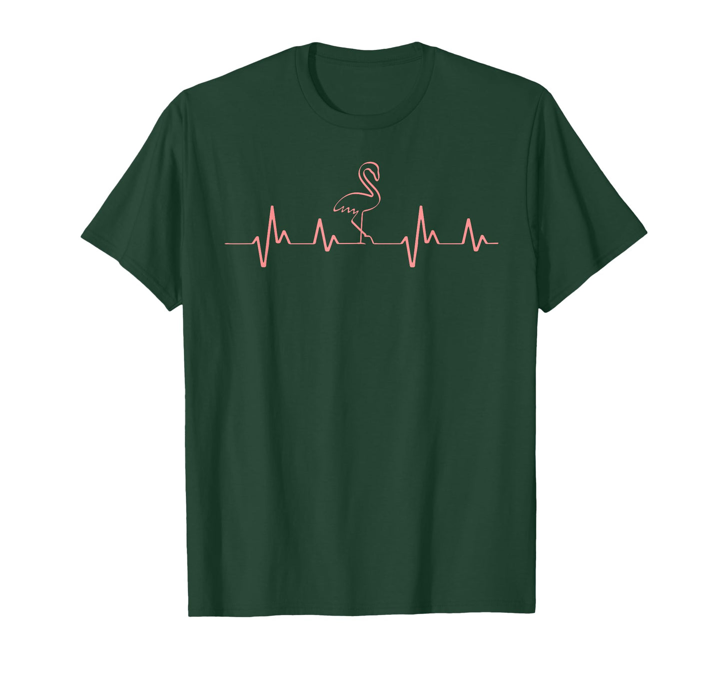 Love Flamingo Heartbeat Bird Pulse Cute Birding Hobby Gifts T-Shirt