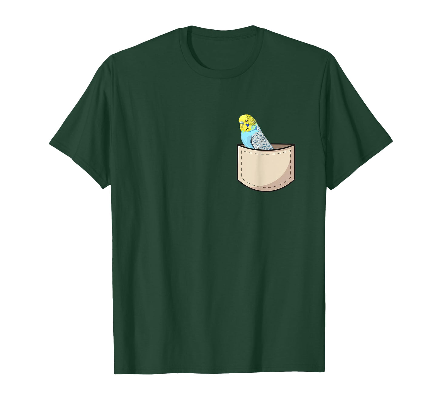 Budgie In Pocket Budgerigar Parakeet Parrot T-Shirt