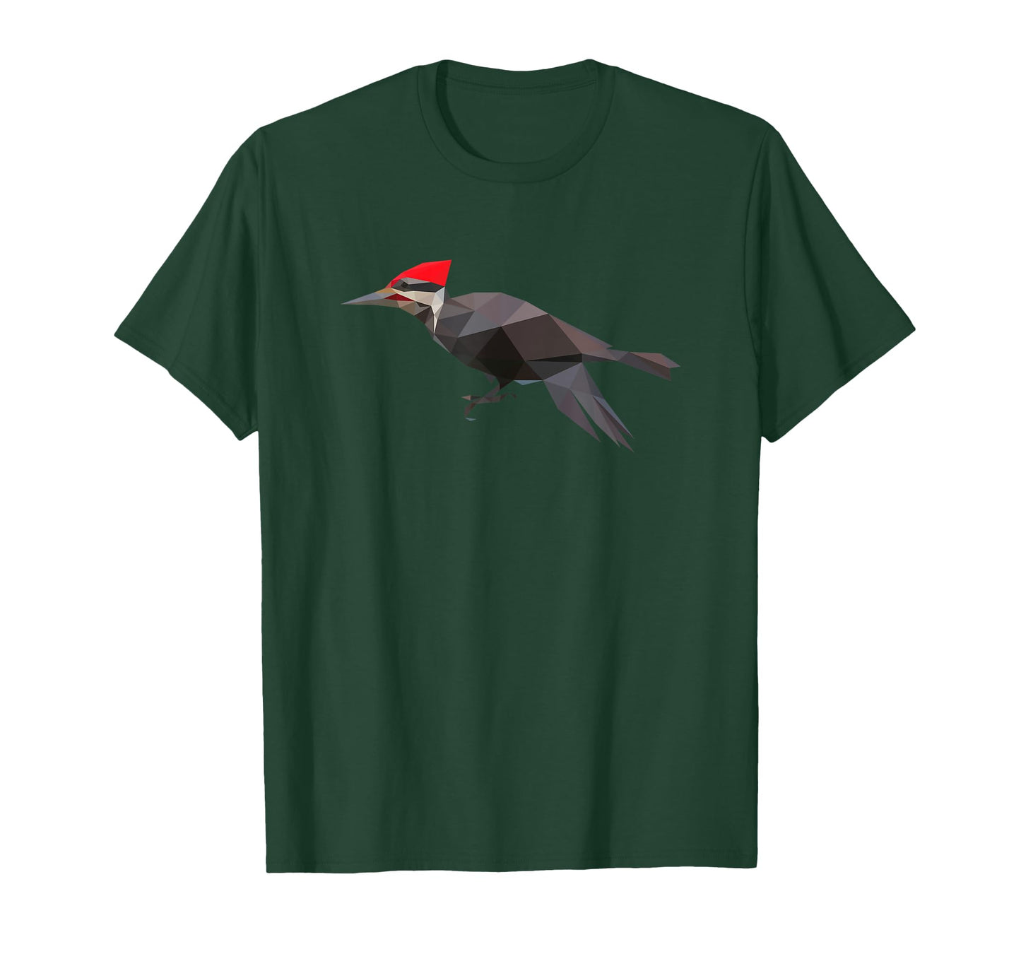 Geometric Woodpecker Bird Shirt Birdwatching Bird Lover T-Shirt