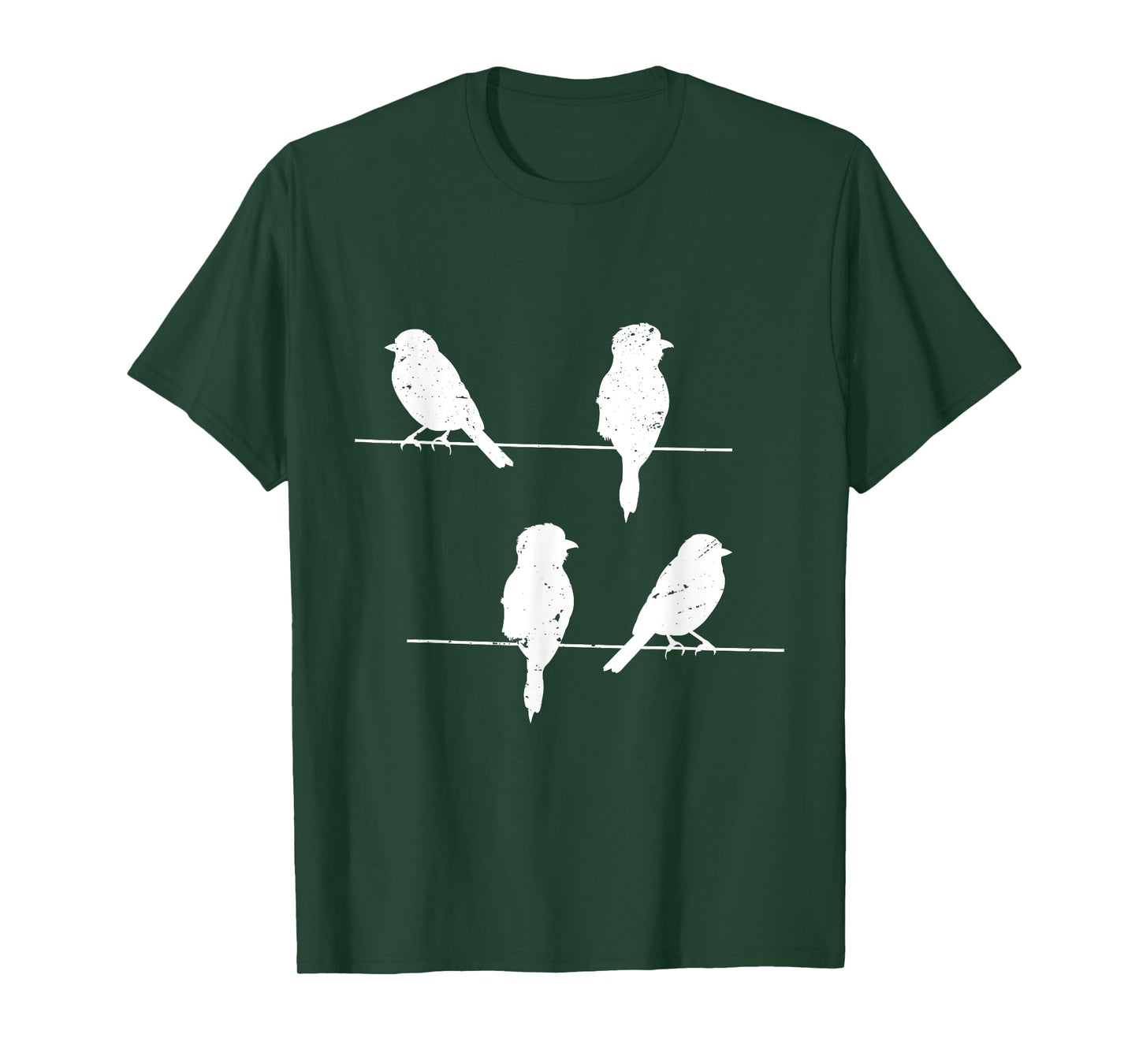 Birds On A Wire Funny and Cute Bird Lover Graphic T-Shirt T-Shirt