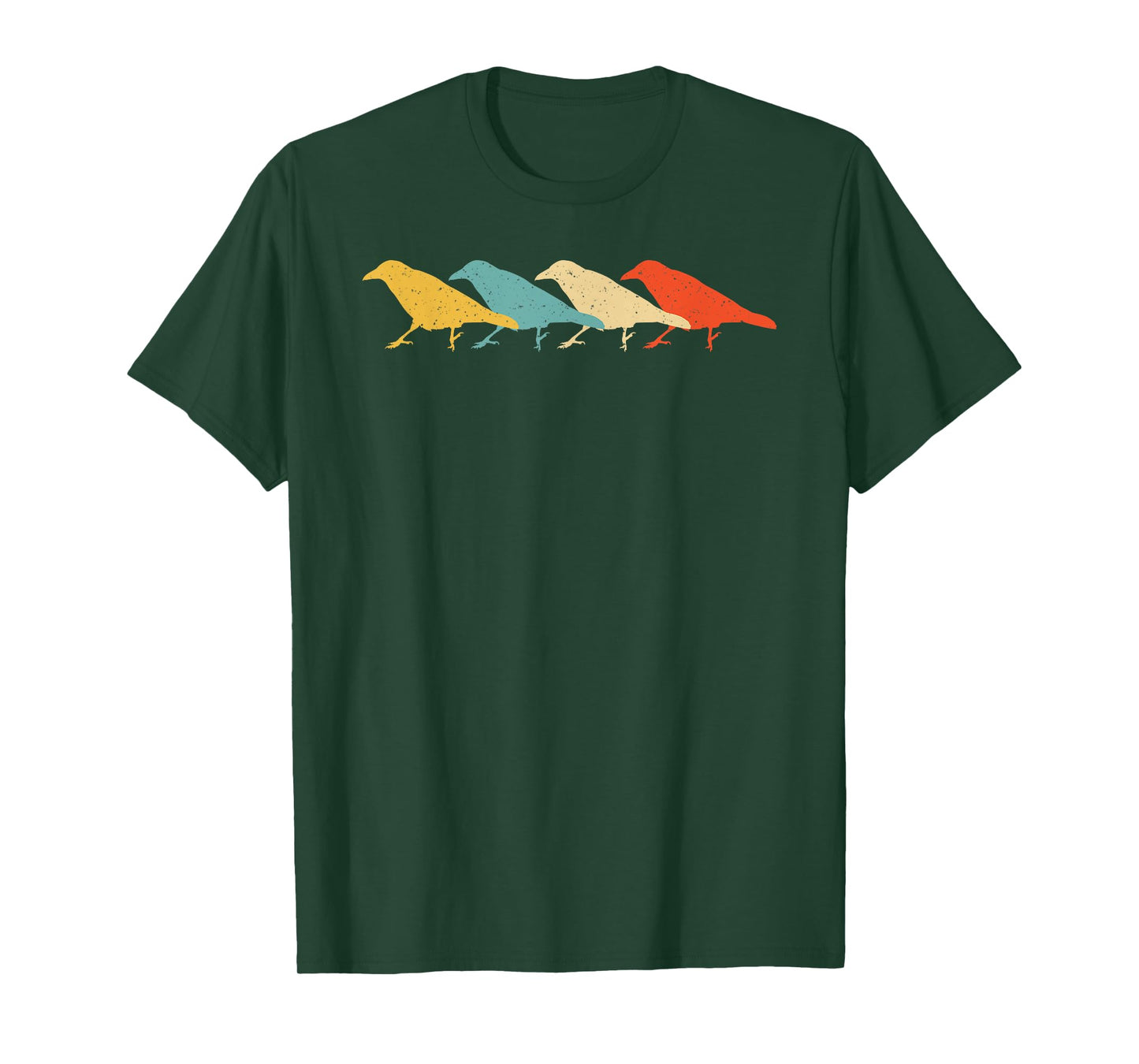 Crow Vintage Retro Raven Bird Lover 60s 70s Gift T-Shirt