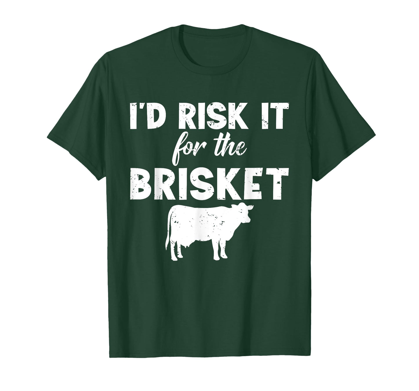Funny Vintage Smoke Brisket Id Risk it For the Brisket T-Shirt