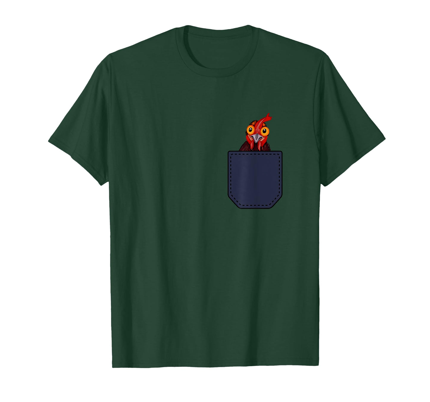 Chicken Farmers Cute and Funny Rooster Black Unisex Adult T-Shirt