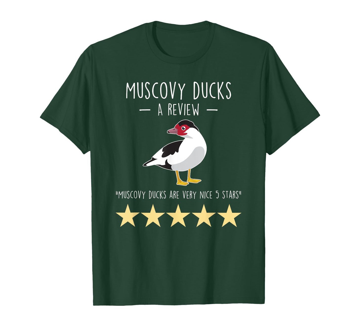Muscovy Duck Review, Funny Cute Pet Bird Farm Farmer Farming T-Shirt