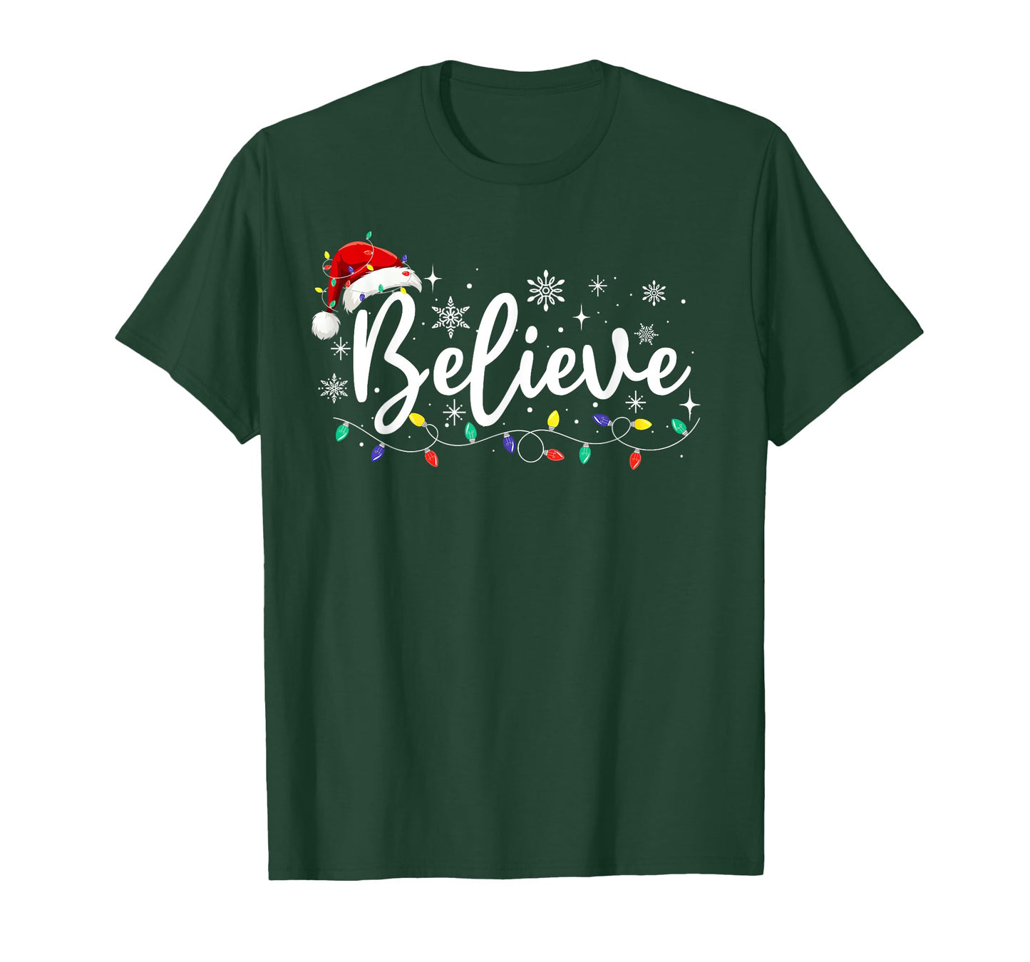 Christmas Shirt - Believe Santa Claus Believe Christmas Kids T-Shirt