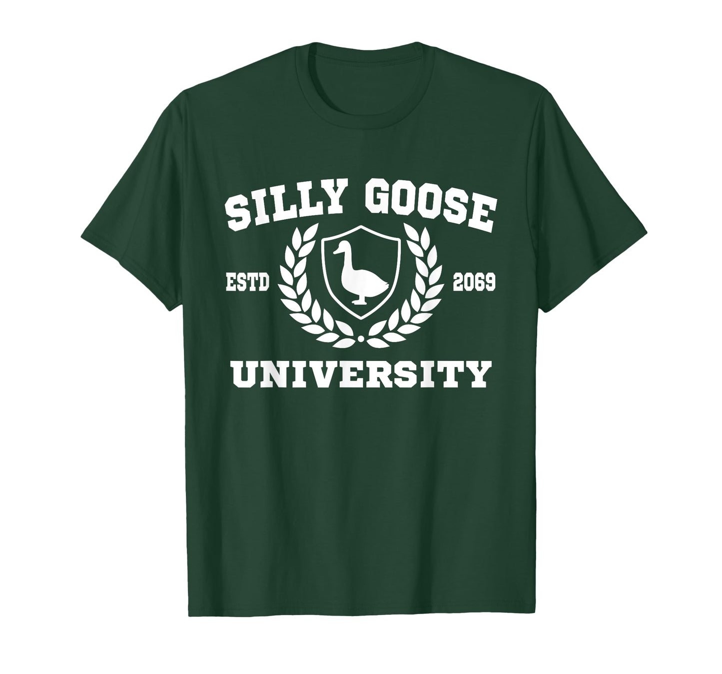 Silly Goose University Funny Meme Mens Womens T-Shirt