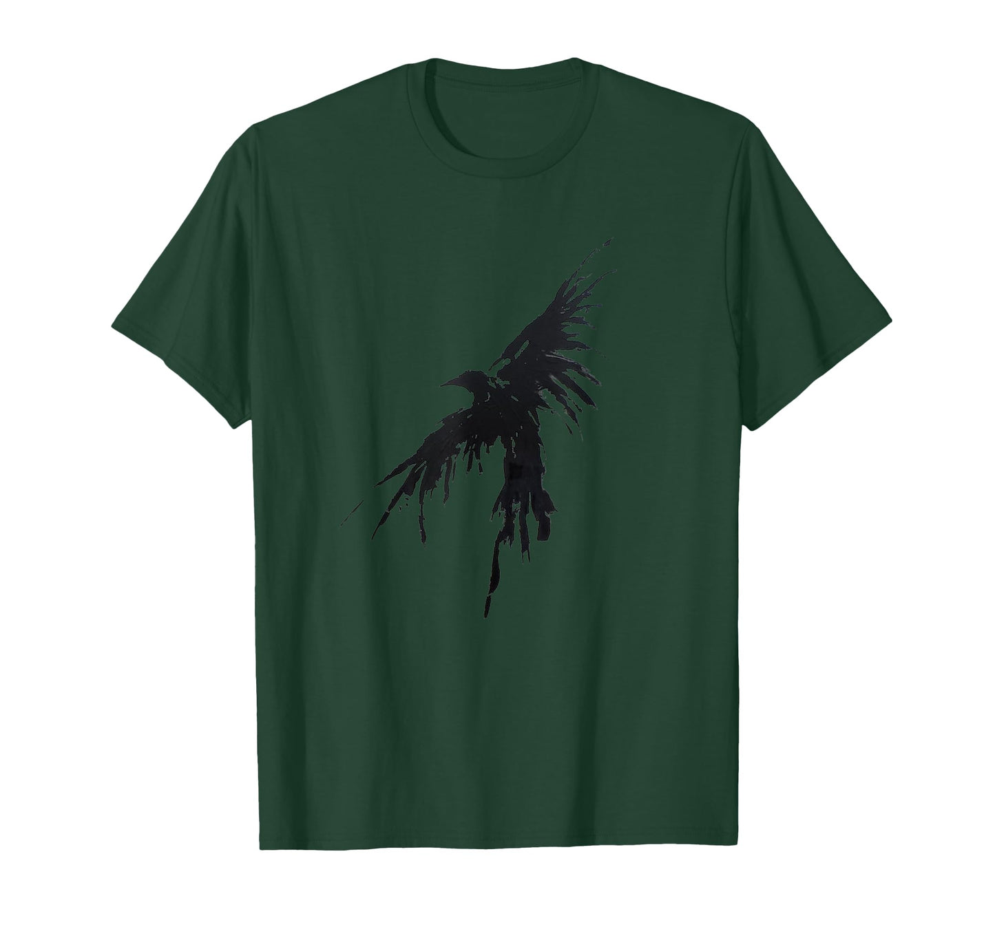 Crow Raven Shirt Distressed Flying Bird Crow Tee Shirt T-Shirt