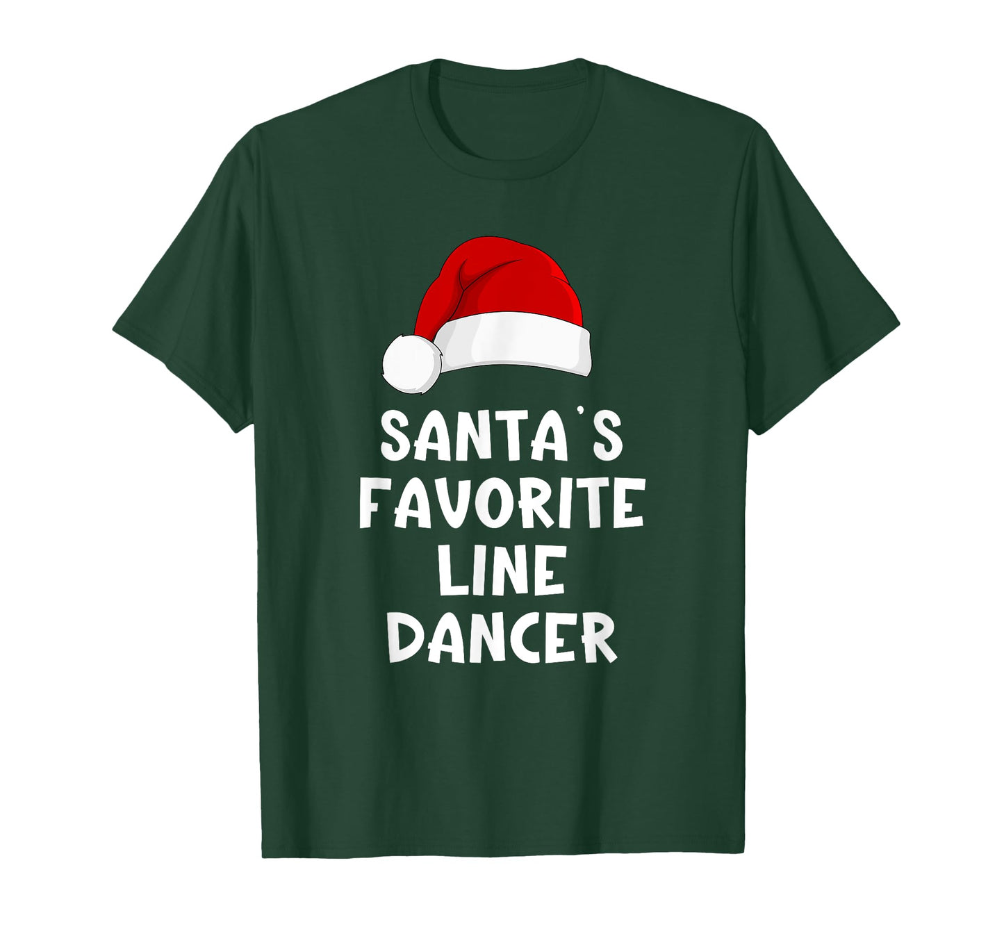 Christmas Santa's Favorite Line Dancer Funny Dancing Dance T-Shirt