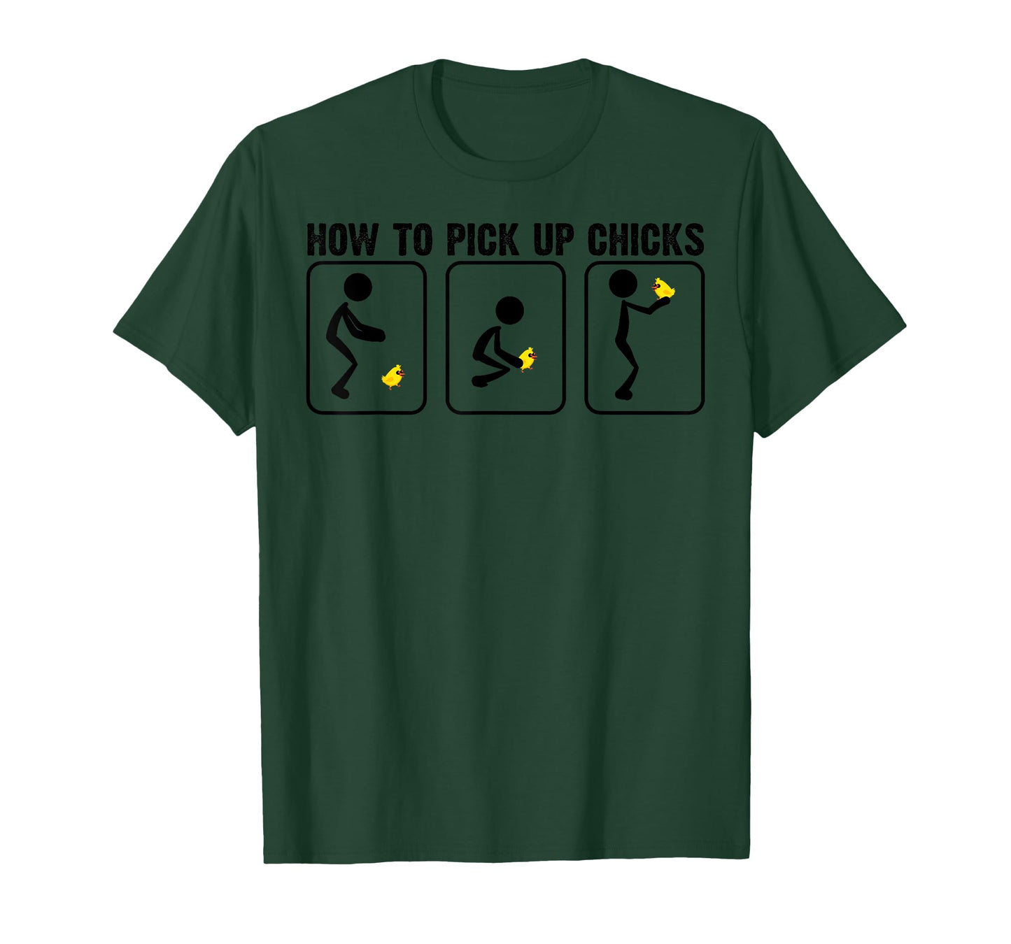 Funny How To Pick Up Chicks Gift For Men Cool Chicken Jokes T-Shirt