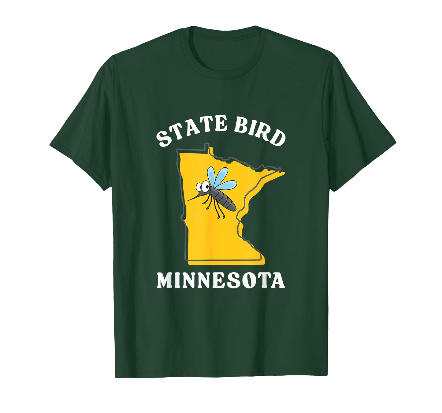 Funny Retro Minnesota Mosquito State Bird Great Lakes Humor T-Shirt