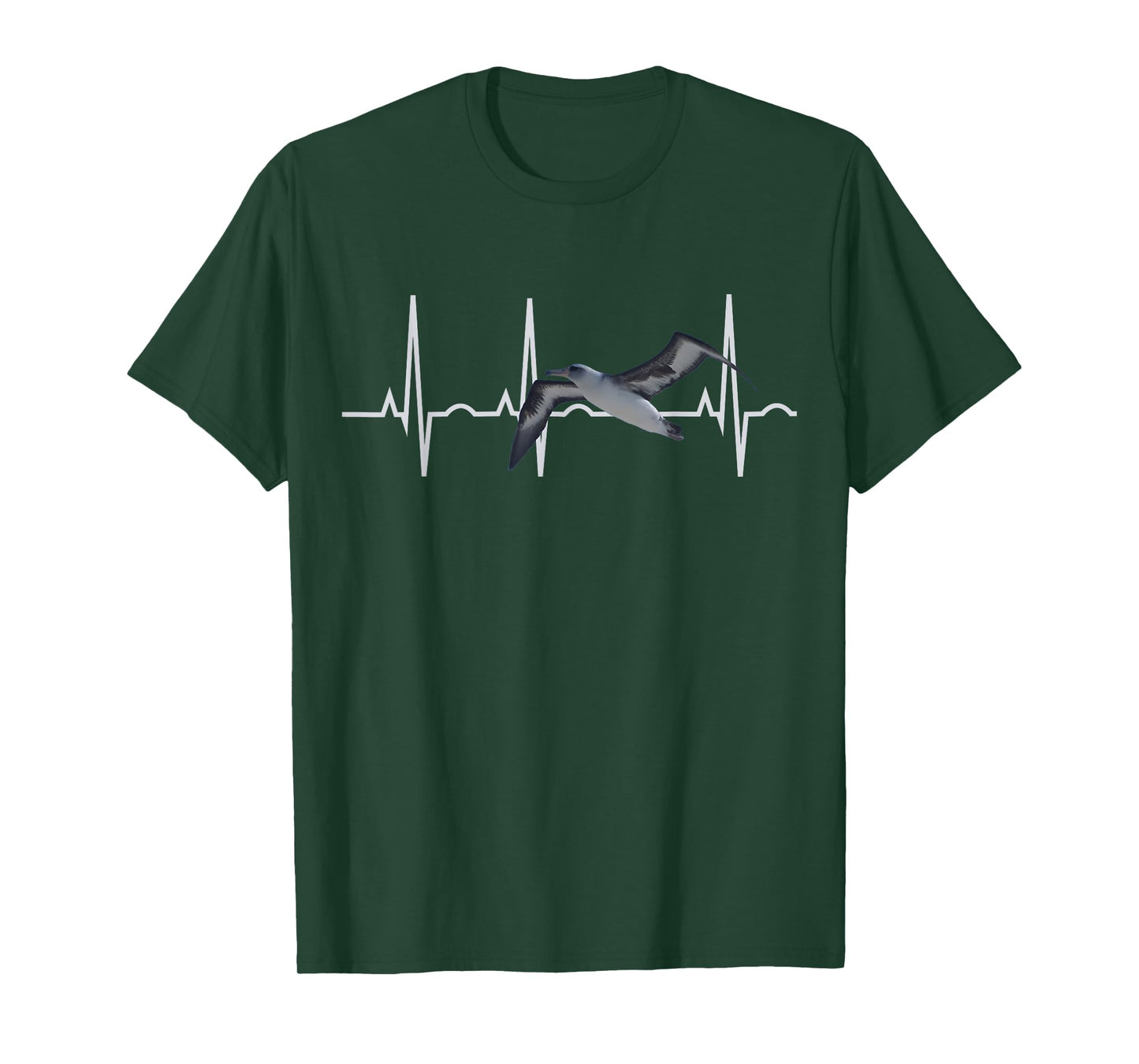 Albatross Shirt - Laysan Albatross Birder Heartbeat T-Shirt