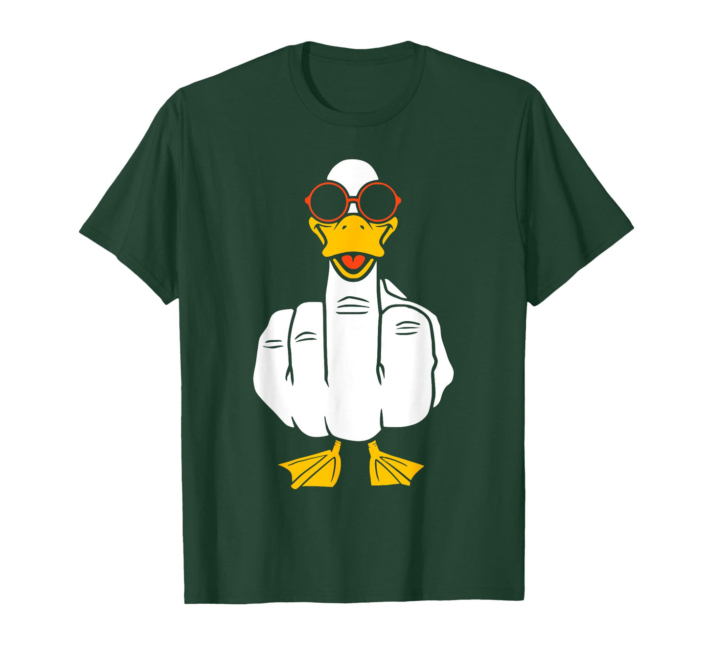 Middle Finger Funny Duck Inappropriate Rude Antisocial T-Shirt