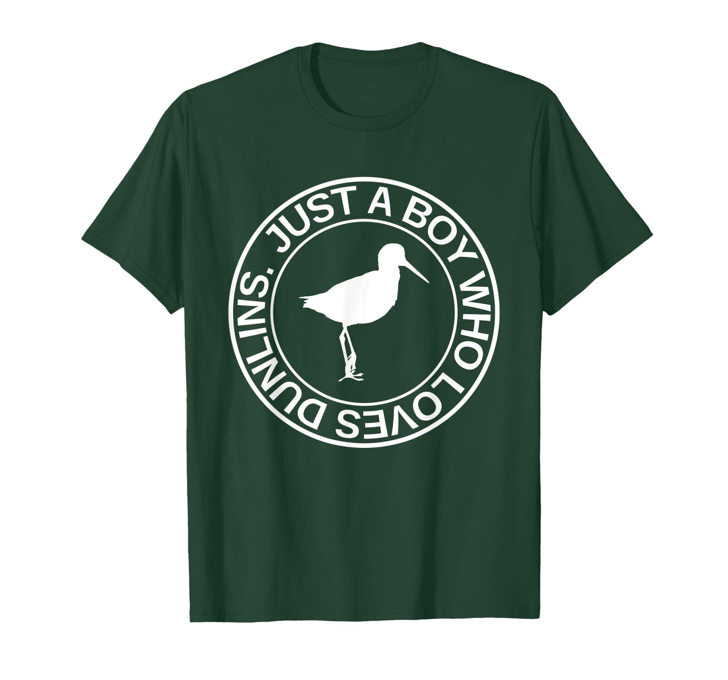 Just A Boy Who Loves Dunlins Gift For Men Sandpiper Bird T-Shirt