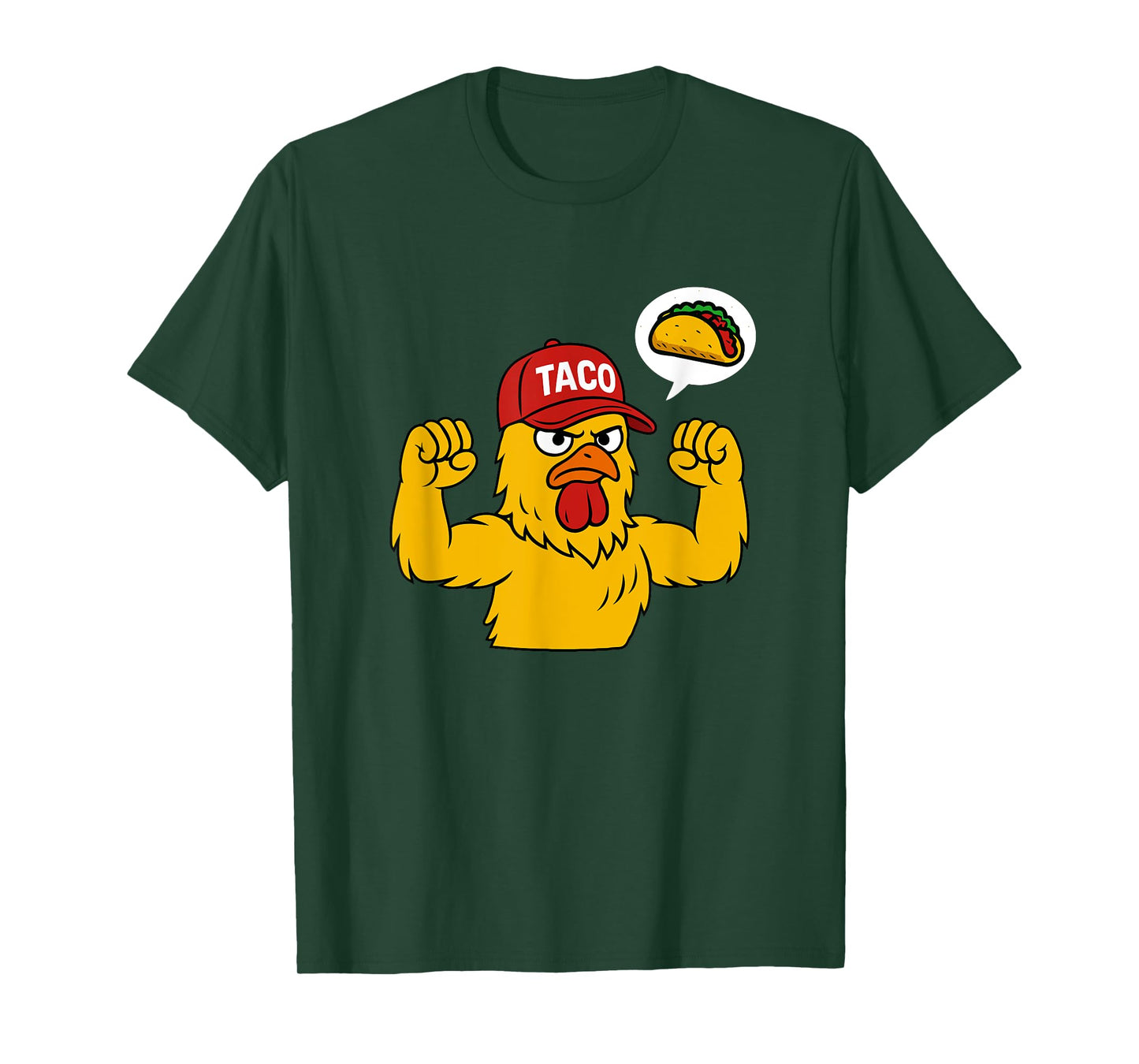 TACO Angry Chicken Hat Patriotic Funny T-Shirt