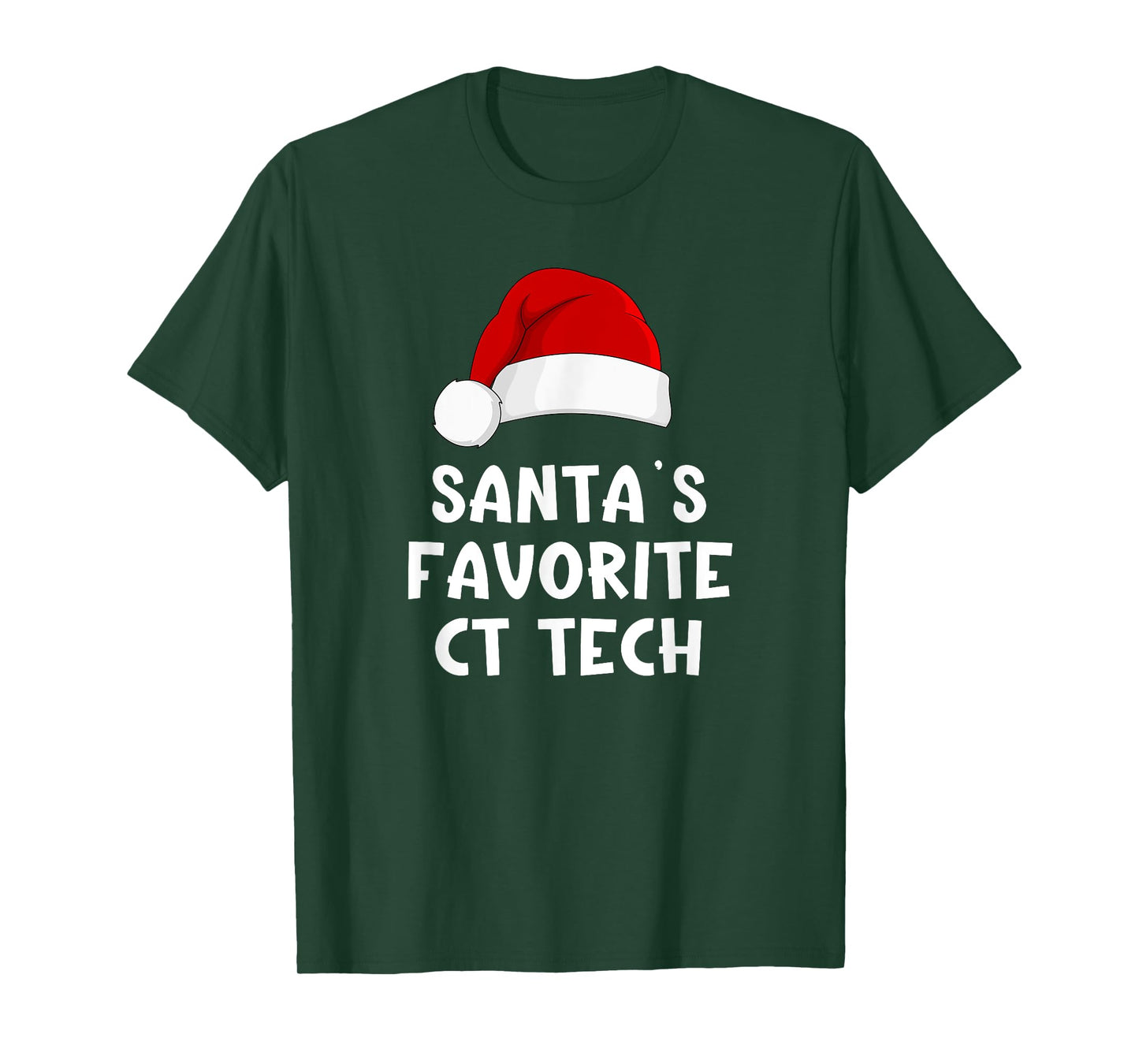 Christmas Santa's Favorite Ct Tech Funny Pajama Technologist T-Shirt