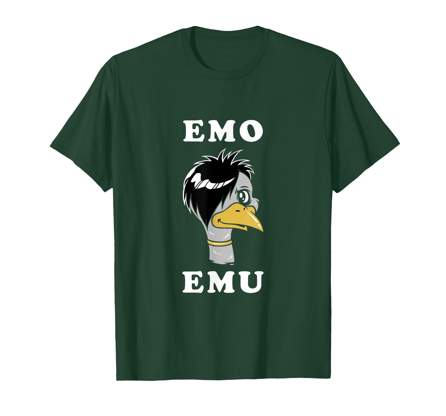 Emo Emu T-Shirt Funny Metal Gothic Emu Bird T-Shirt