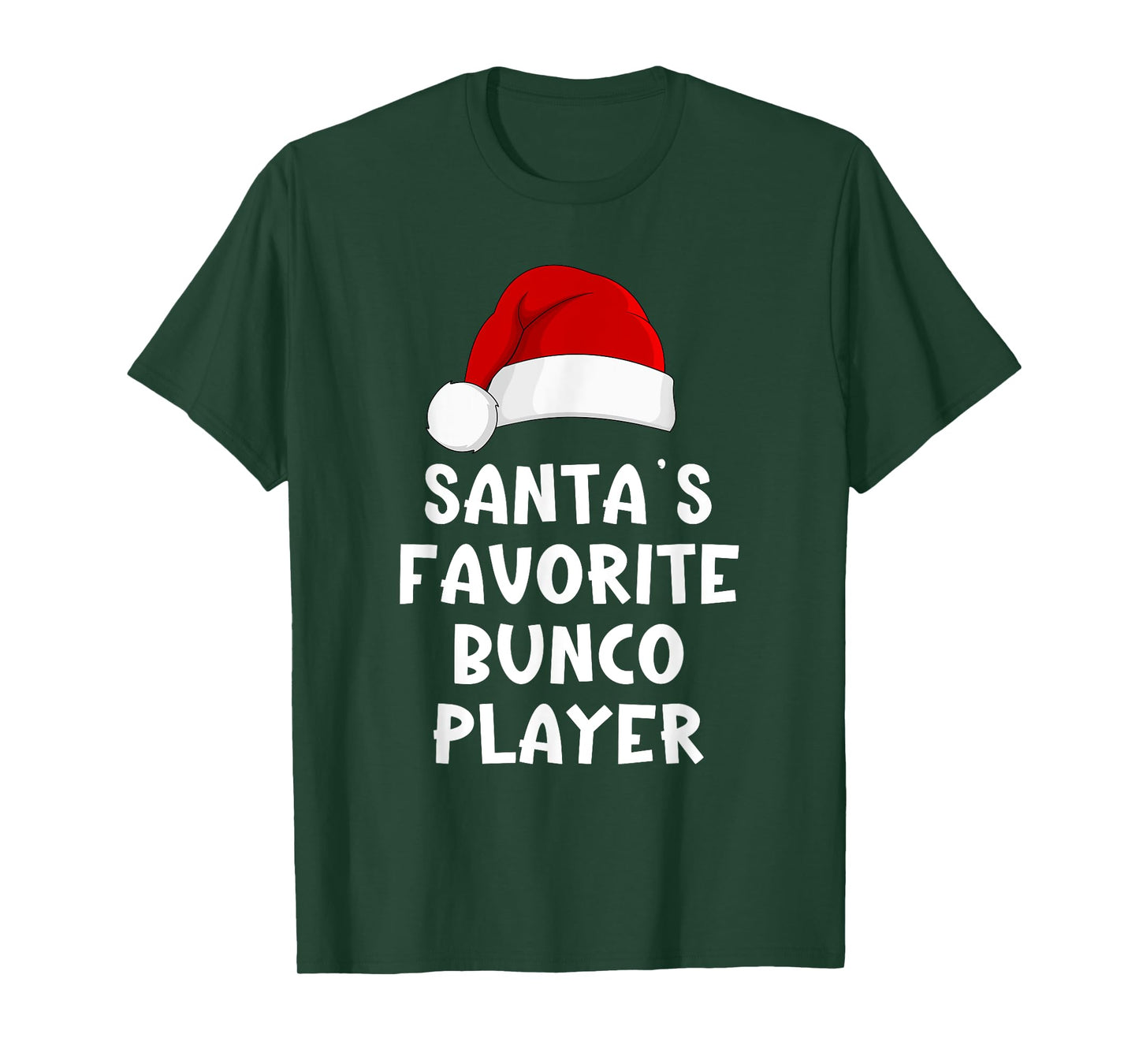 Christmas Santa's Favorite Bunco Player Funny Dice Bunko T-Shirt