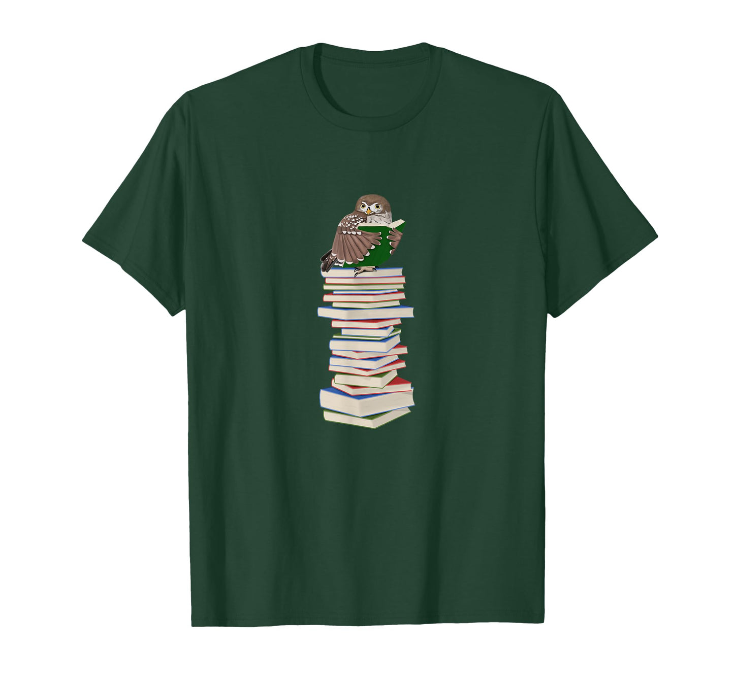 Owl with Books Bird Birdlover Birdwatcher Animal Biologist T-Shirt