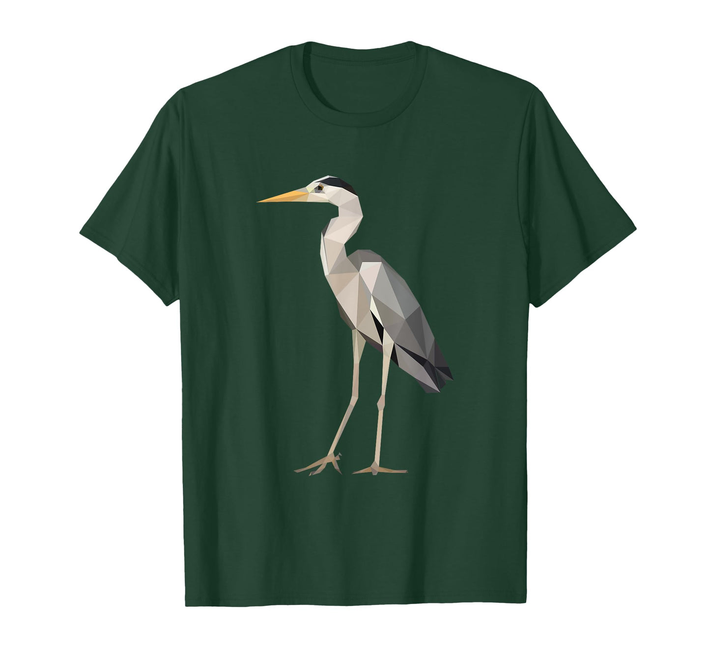 Poly Heron Wildlife Bird Birdwatcher T-Shirt