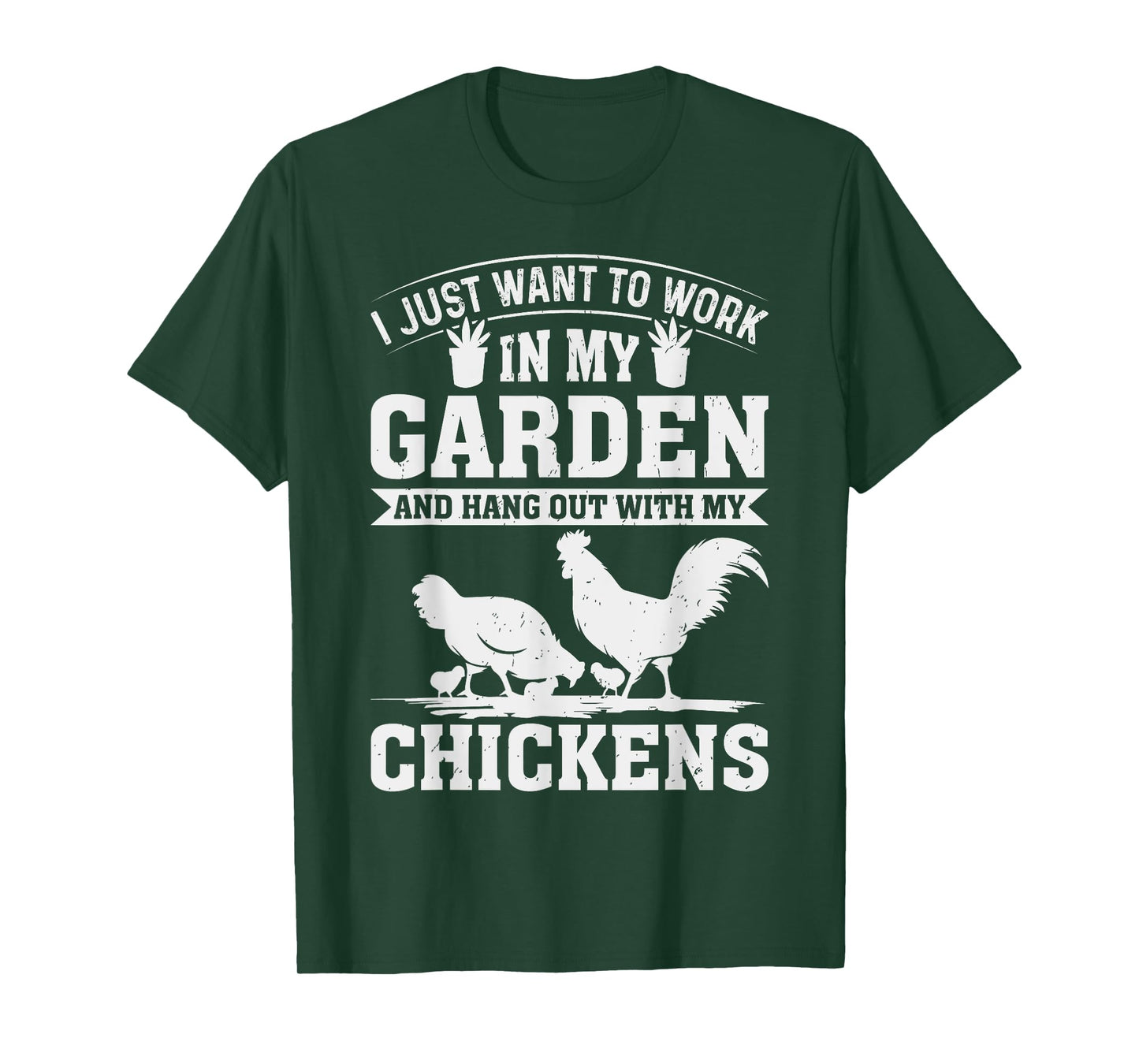 Garden and Chicken Hangout Funny Chicken Gifts for Men T-Shirt