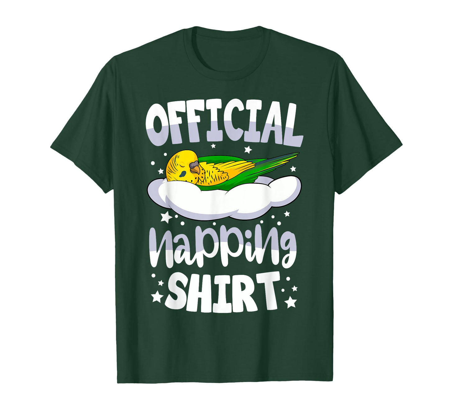 Budgie Pyjamas Budgerigar Lover Official Napping T-Shirt