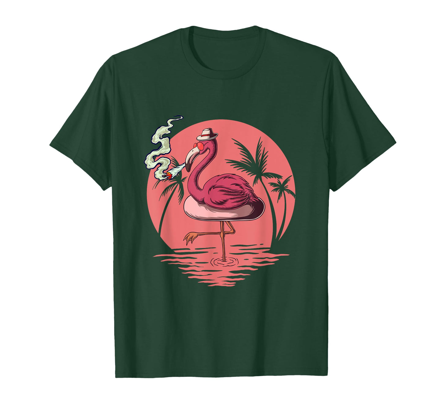 Flamingo 420 Stoner Spirit Summer Weed For Cannabis Lover T-Shirt