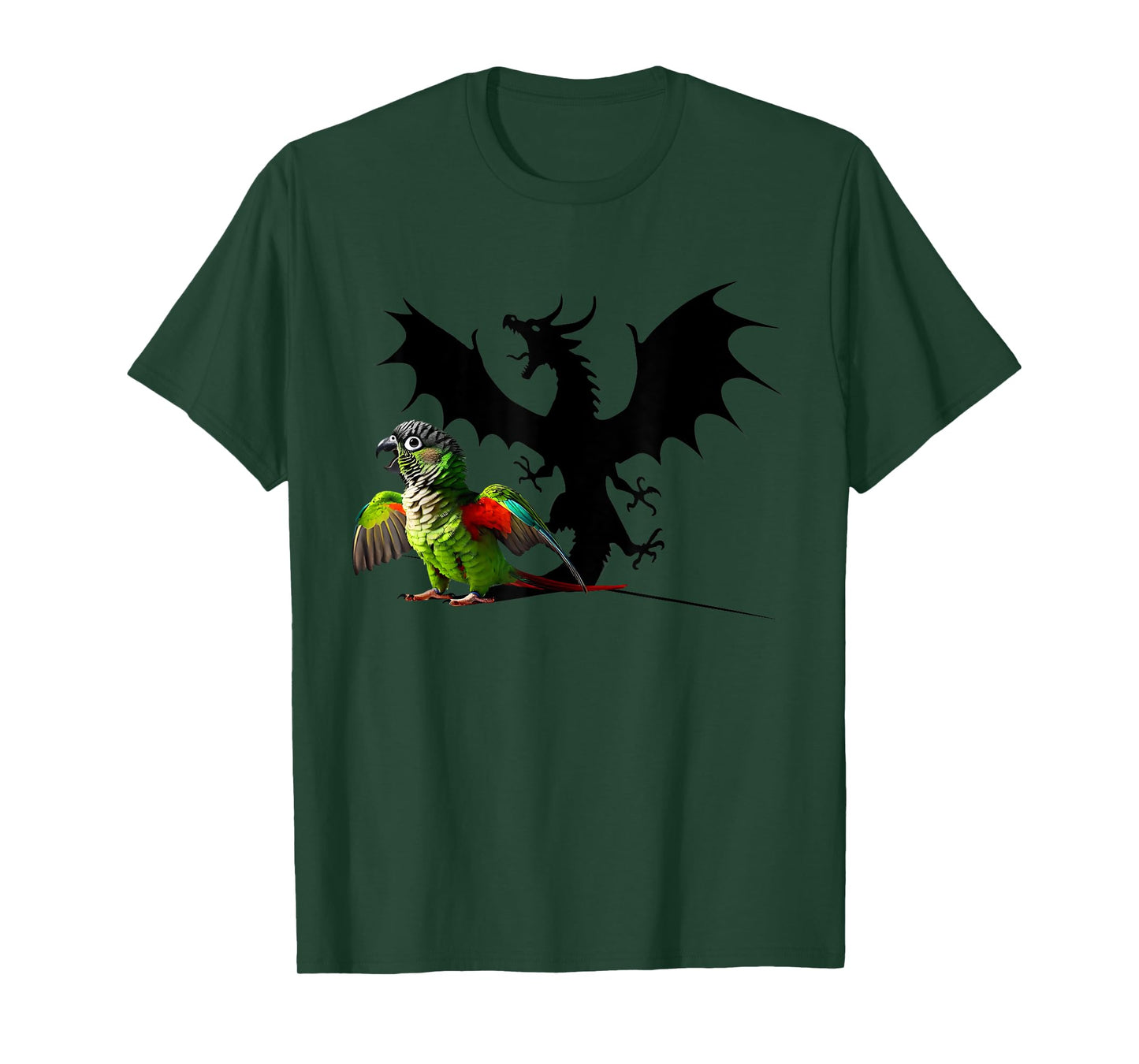 Funny Screaming Green Cheek Conure Parrot Dragon Lover Meme T-Shirt