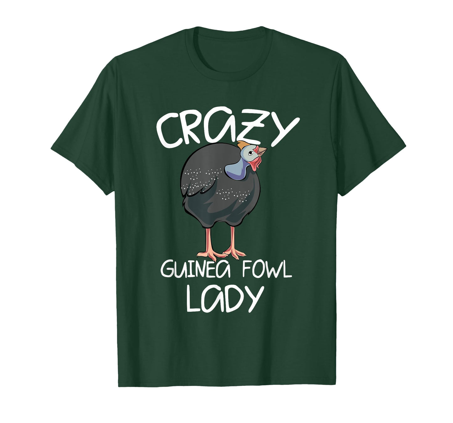 Crazy Guinea Fowl Lady T-Shirt