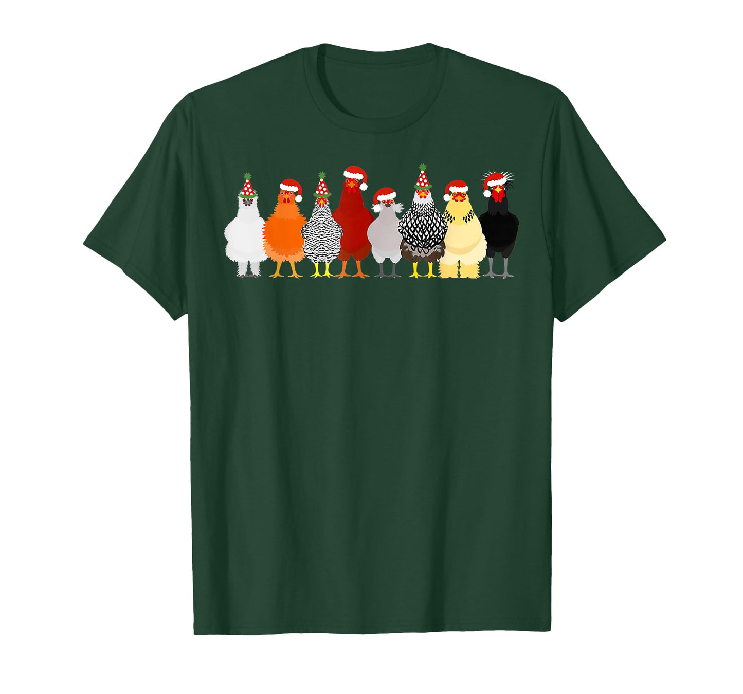 Christmas Chicken Squad Cute Chicken Farm Animals T-Shirt