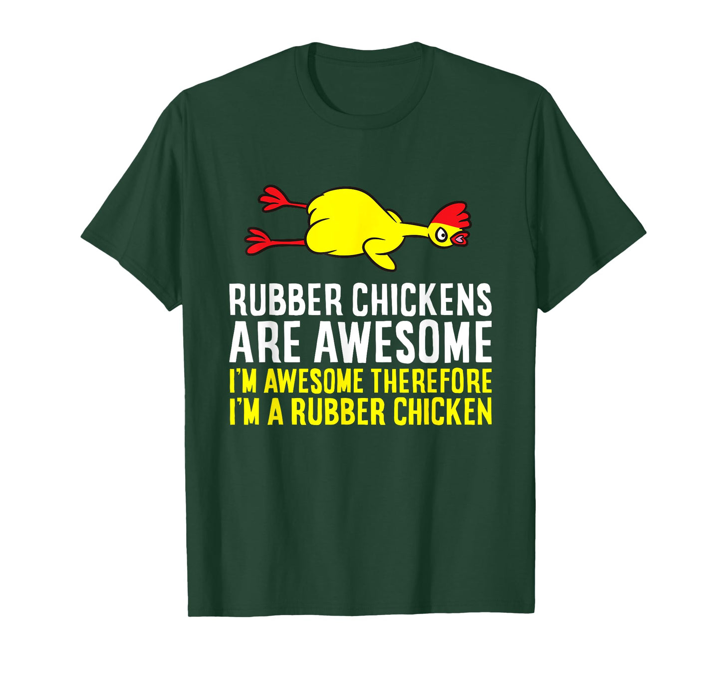 Funny Rubber Chicken Gifts Unisex-Kids Black Small Rubber Chickens Are Awesome I'm Awesome I'm A Rubber Chicken T-Shirt