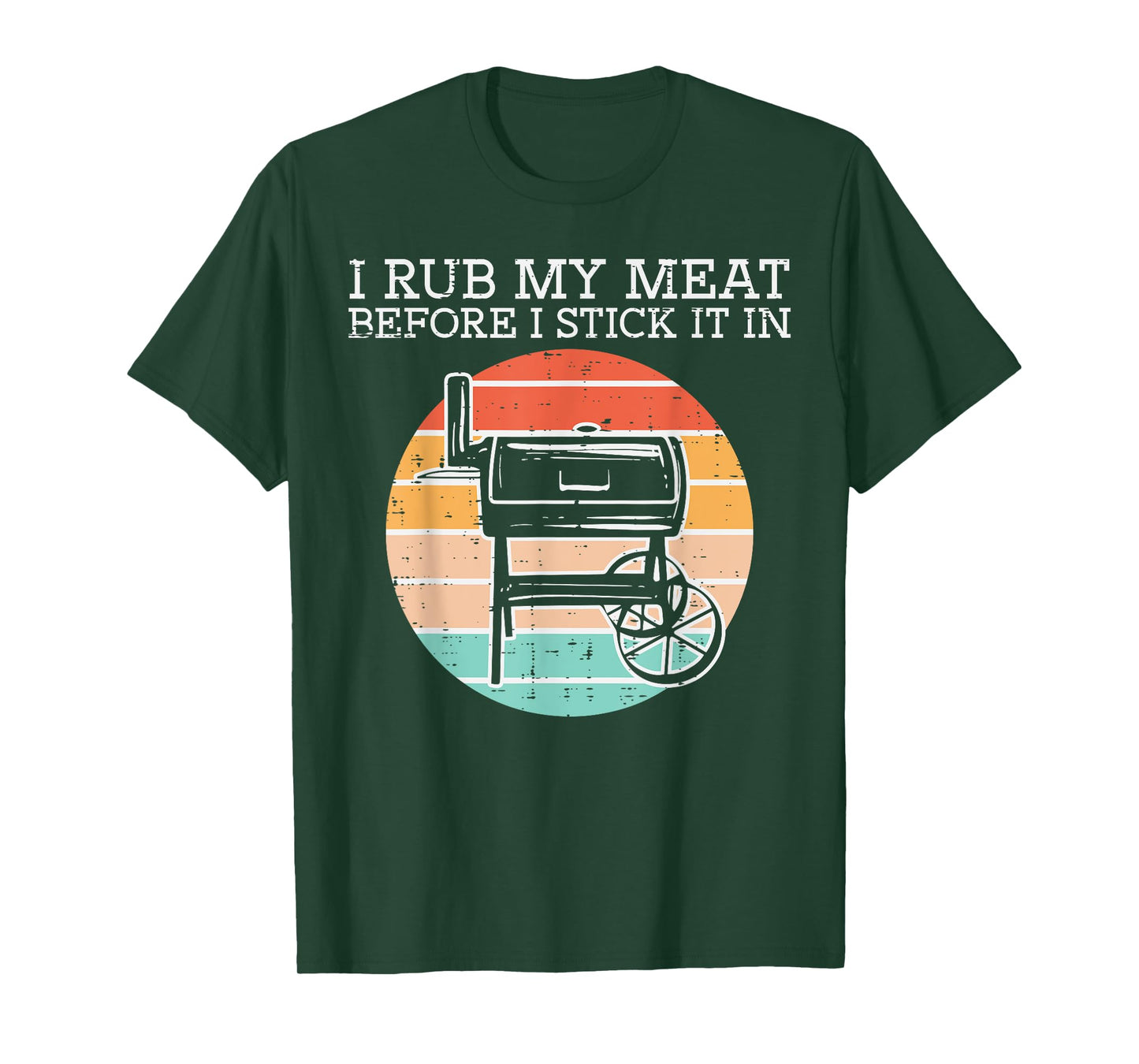 Bbq Rub My Meat Before Stick Retro Funny Barbecue Grill Men T-Shirt