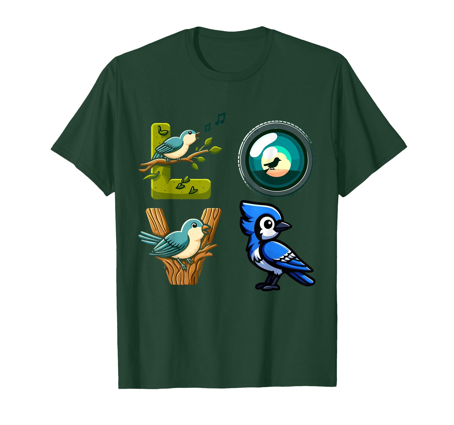 Funny Bird Watching Apparel Cool Bird Lover Present Designs T-Shirt