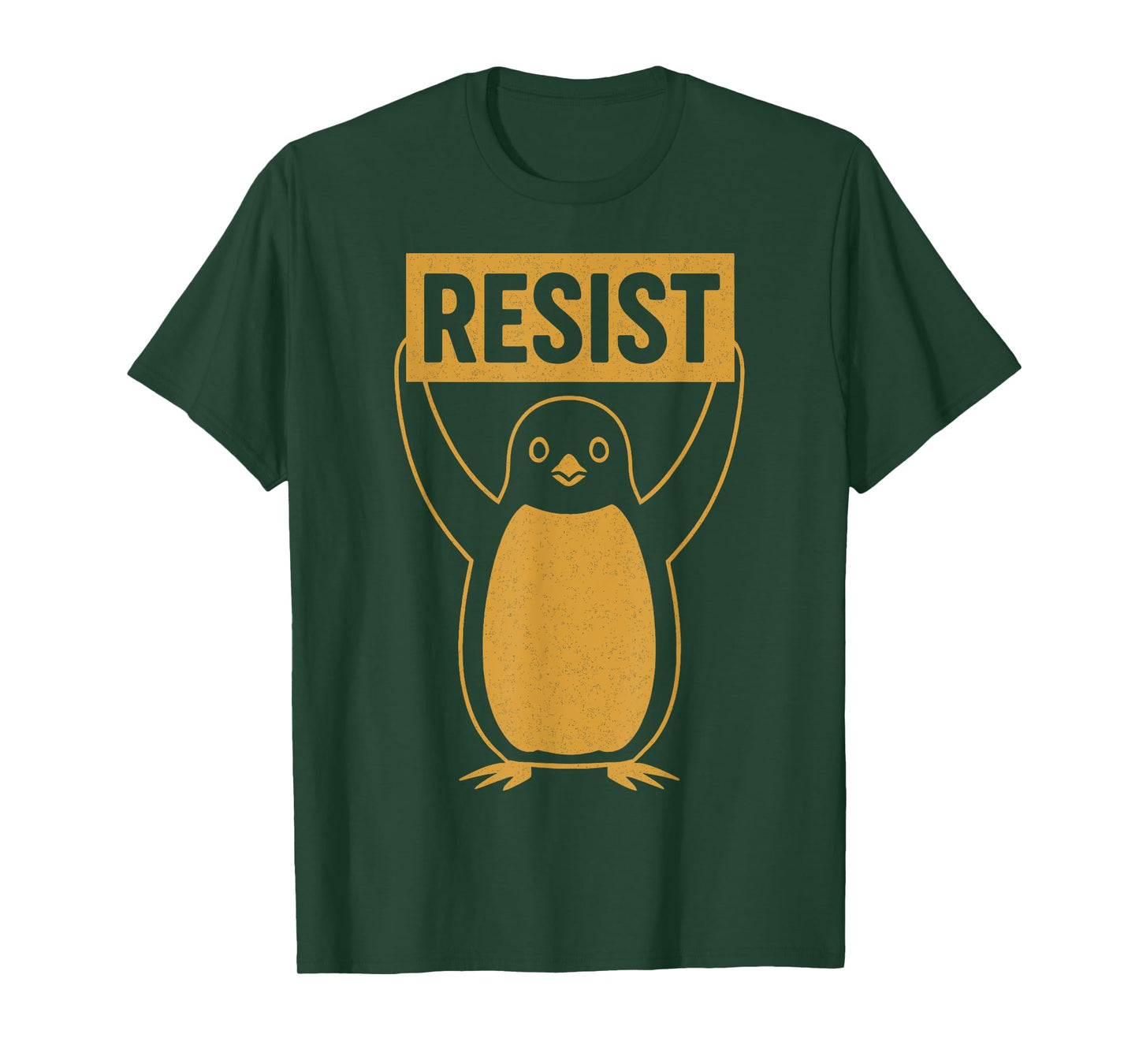 Resist Sign Rebel Penguin Activist Protest High Tariffs T-Shirt