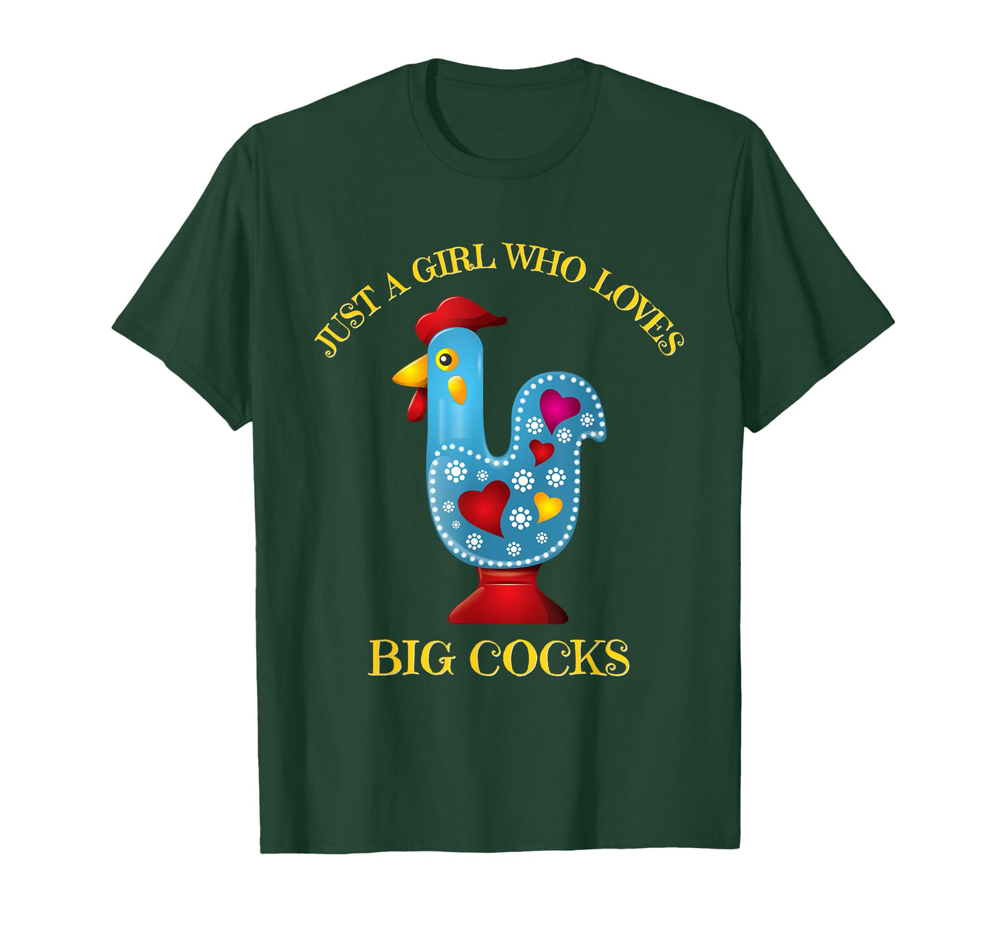 Funny Chicken shirt. JUST A GIRL WHO LOVES BIG COCKS T-Shirt