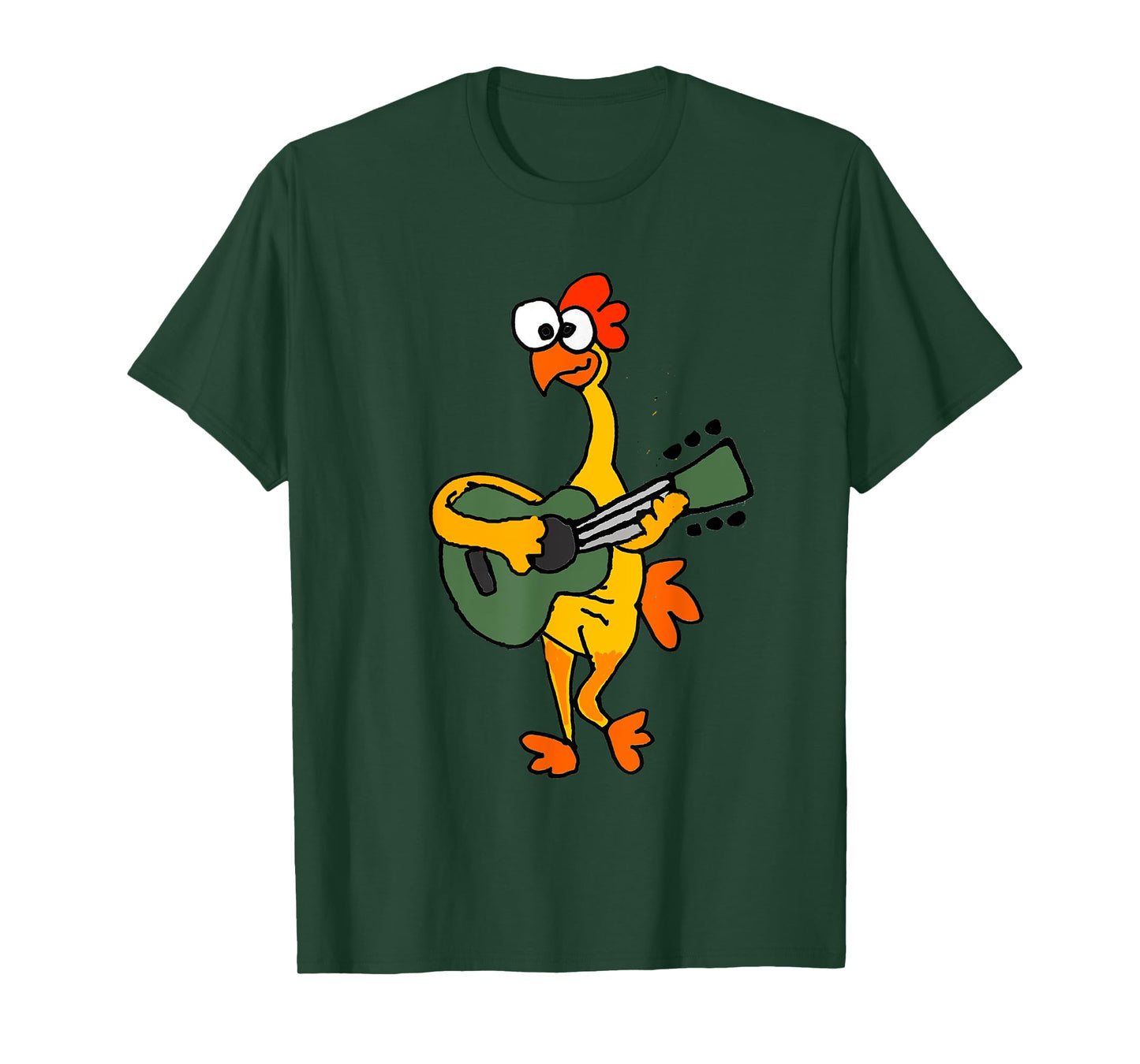 SmileteesMusic Funny Rubber Chicken Playing Guitar T-shirt T-Shirt