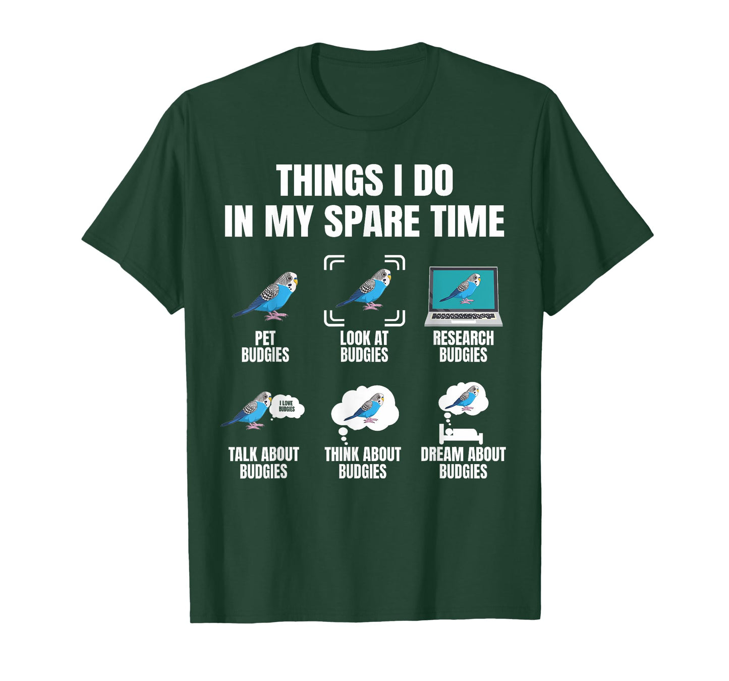 Budgie Dress Budgie Necklace Bird Food Accessories Parakeet T-Shirt