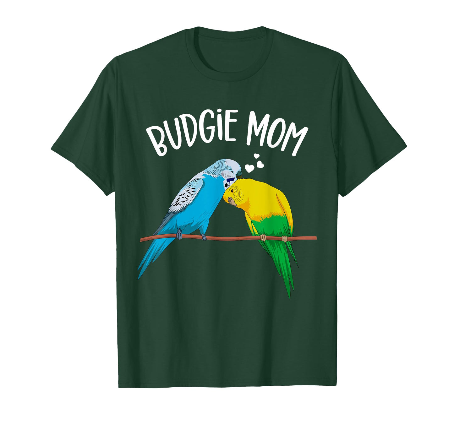 Budgie Mom Parakeet Budgerigar Funny Girls Womens T-Shirt