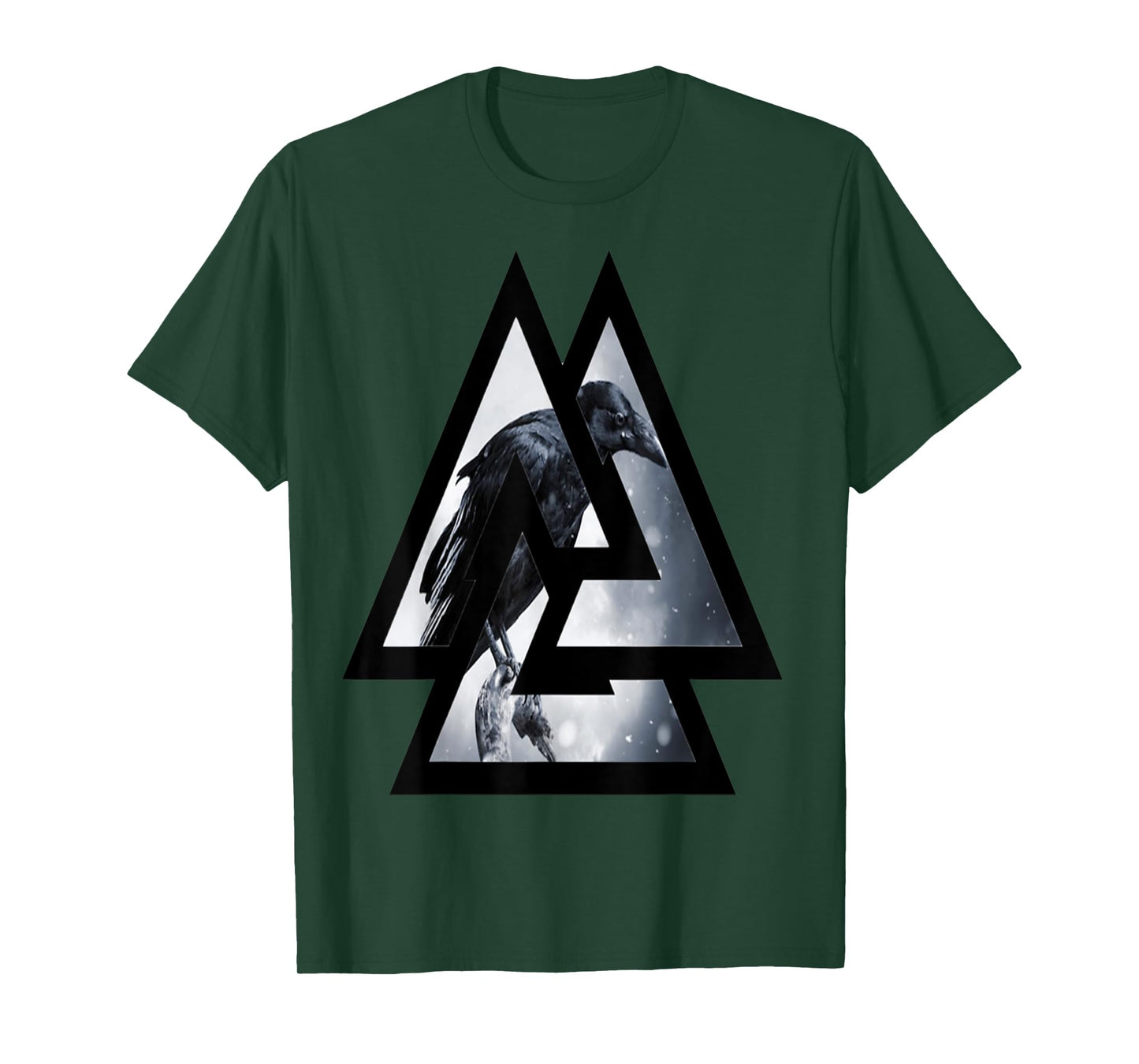 Crow Raven Norse Viking Style gift for Vikings lover T-Shirt
