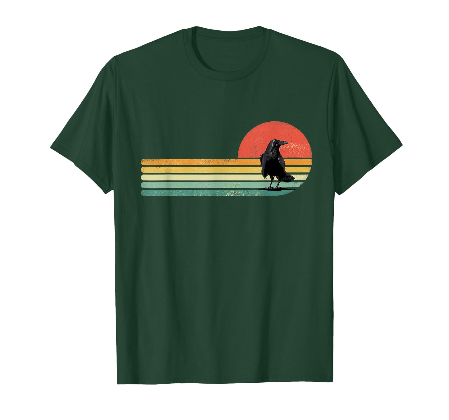 Raven Crow Shirt Retro Style Animal Bird Lover Bird Watcher T-Shirt