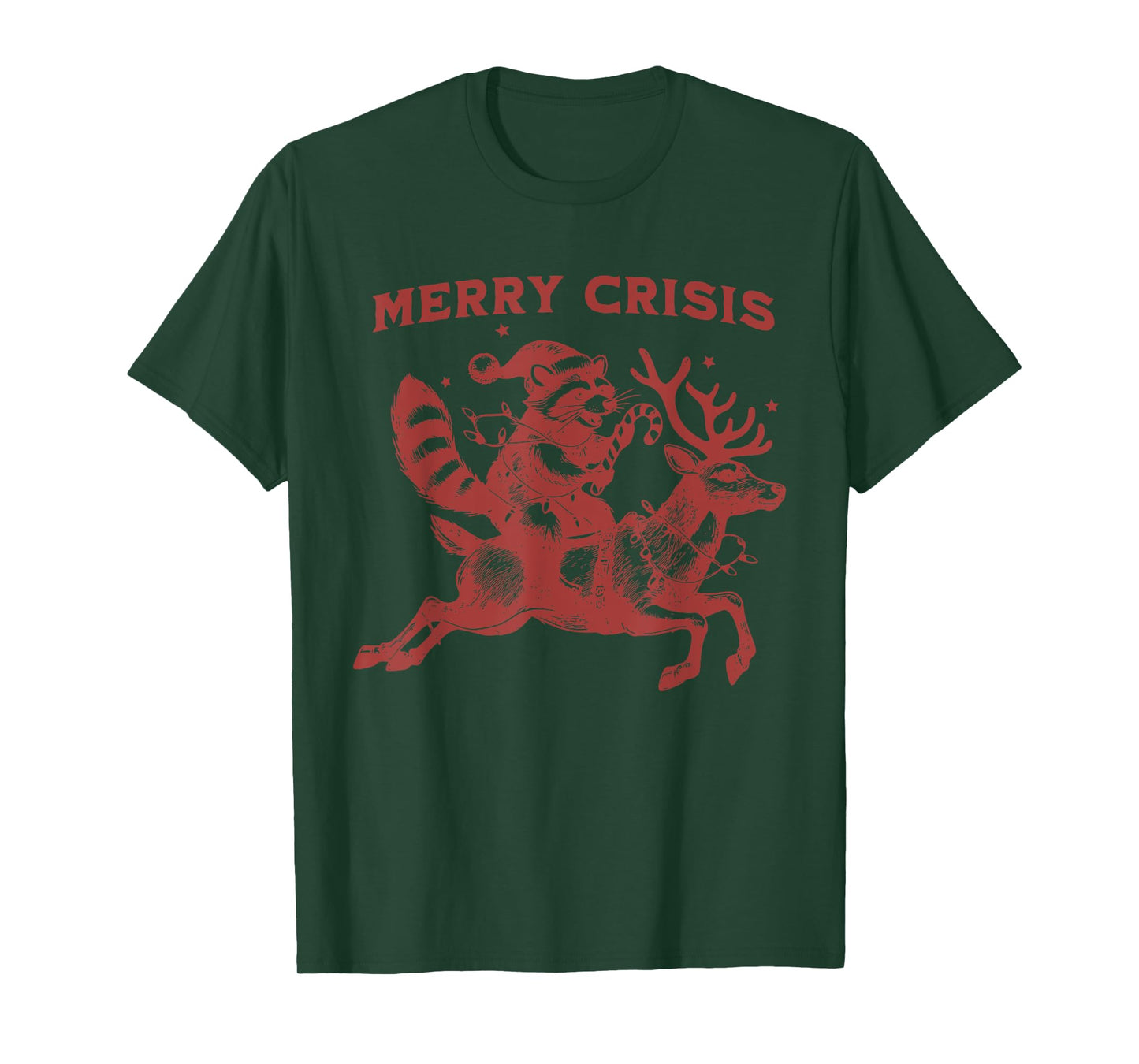 Merry Crisis Funny Xmas Christmas T-Shirt