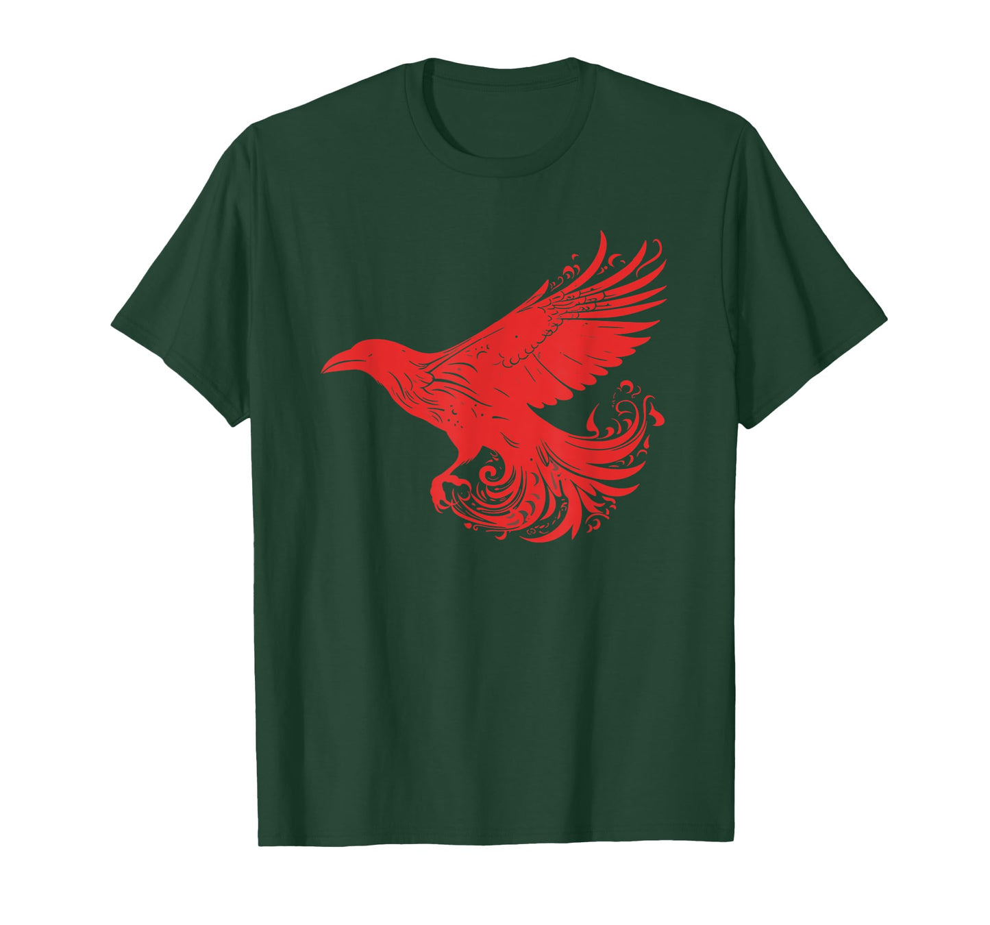 Crow Red Raven Norse Mythology Viking Vikings lover T-Shirt