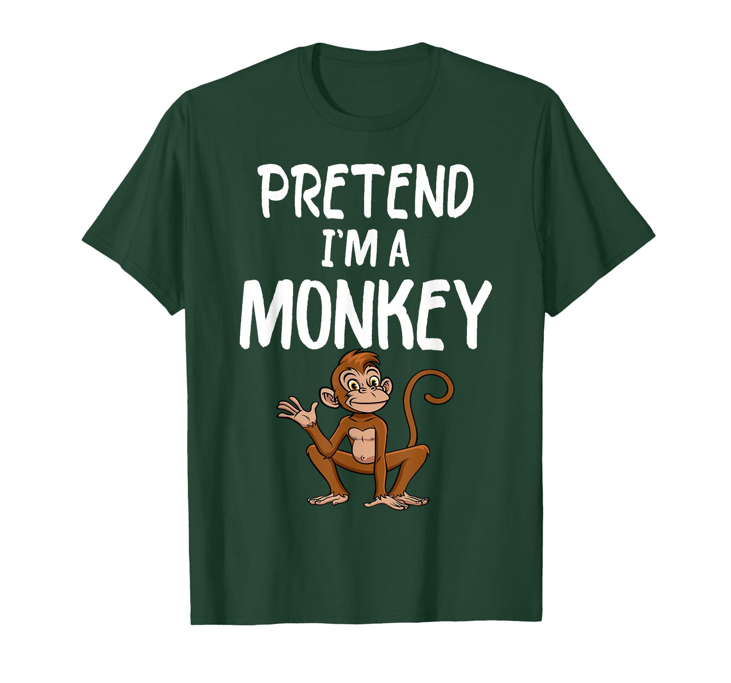 Pretend I'm A Monkey Tee Funny Lazy Halloween Costume party T-Shirt