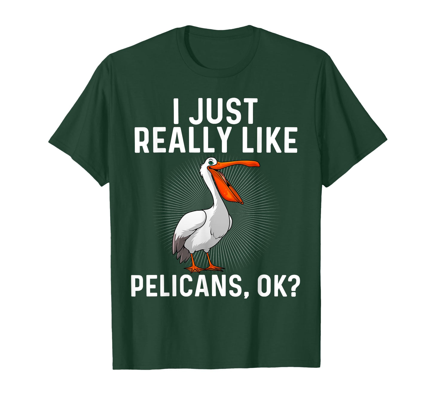 Funny Pelican Art For Men Women Ornithology Pelican Lover T-Shirt